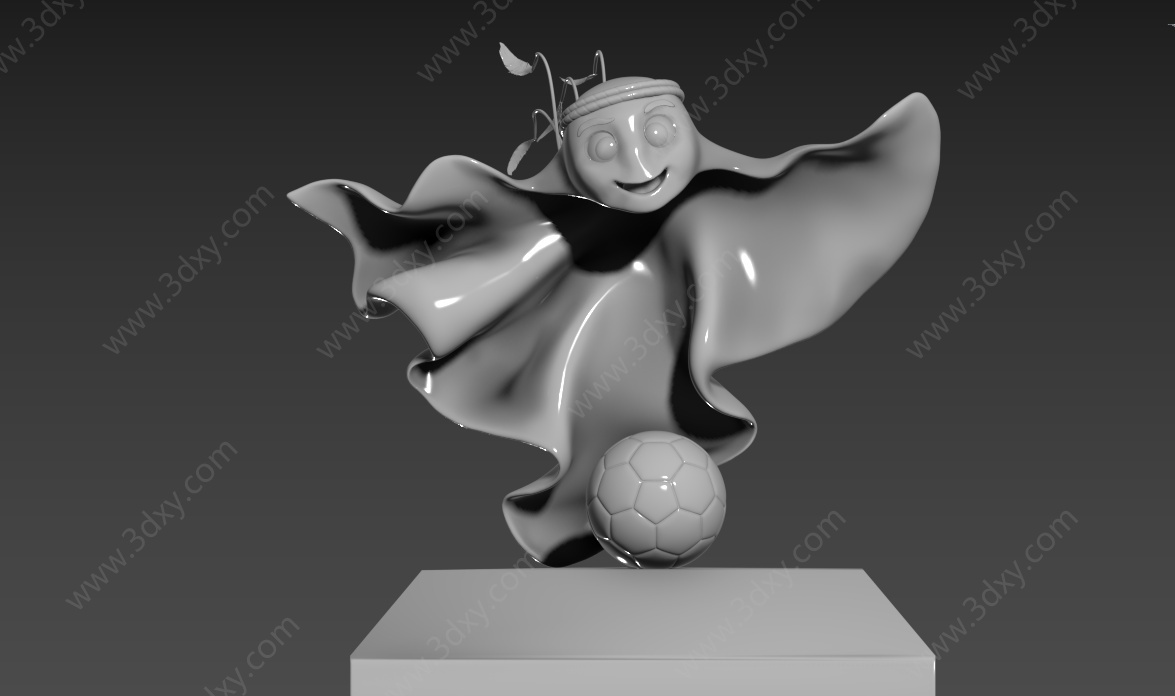 世界杯吉祥物3D模型