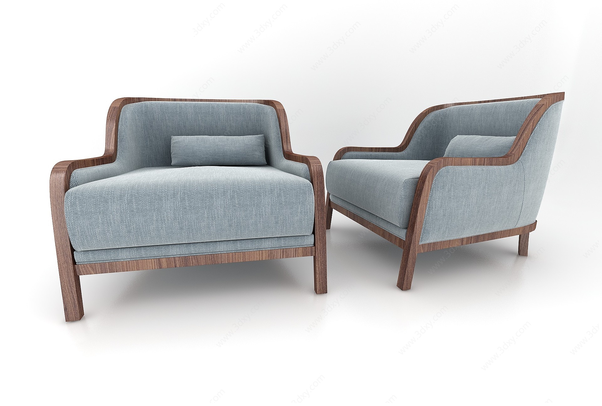 现代风格中式沙发3D模型