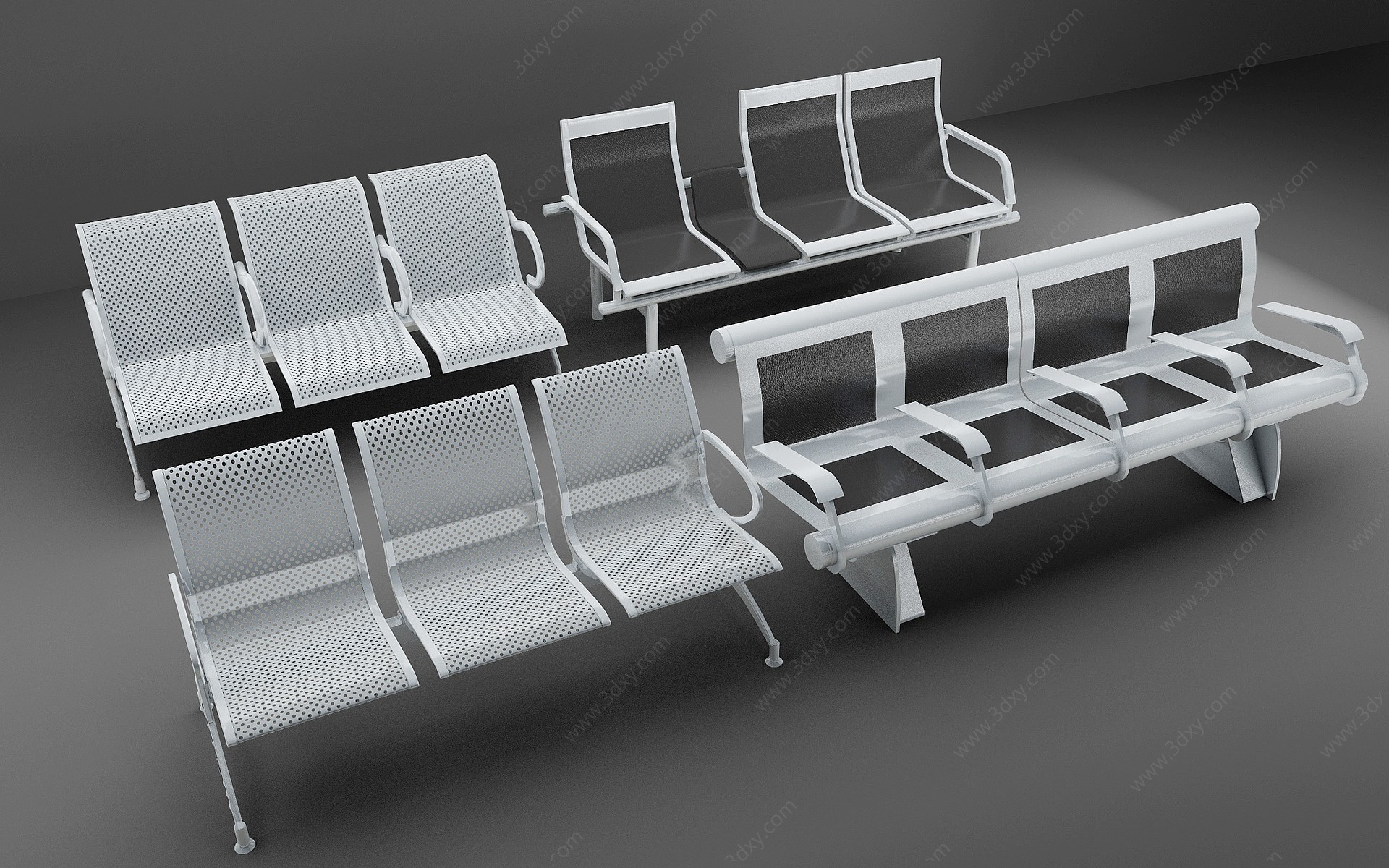 现代公共用座椅3D模型