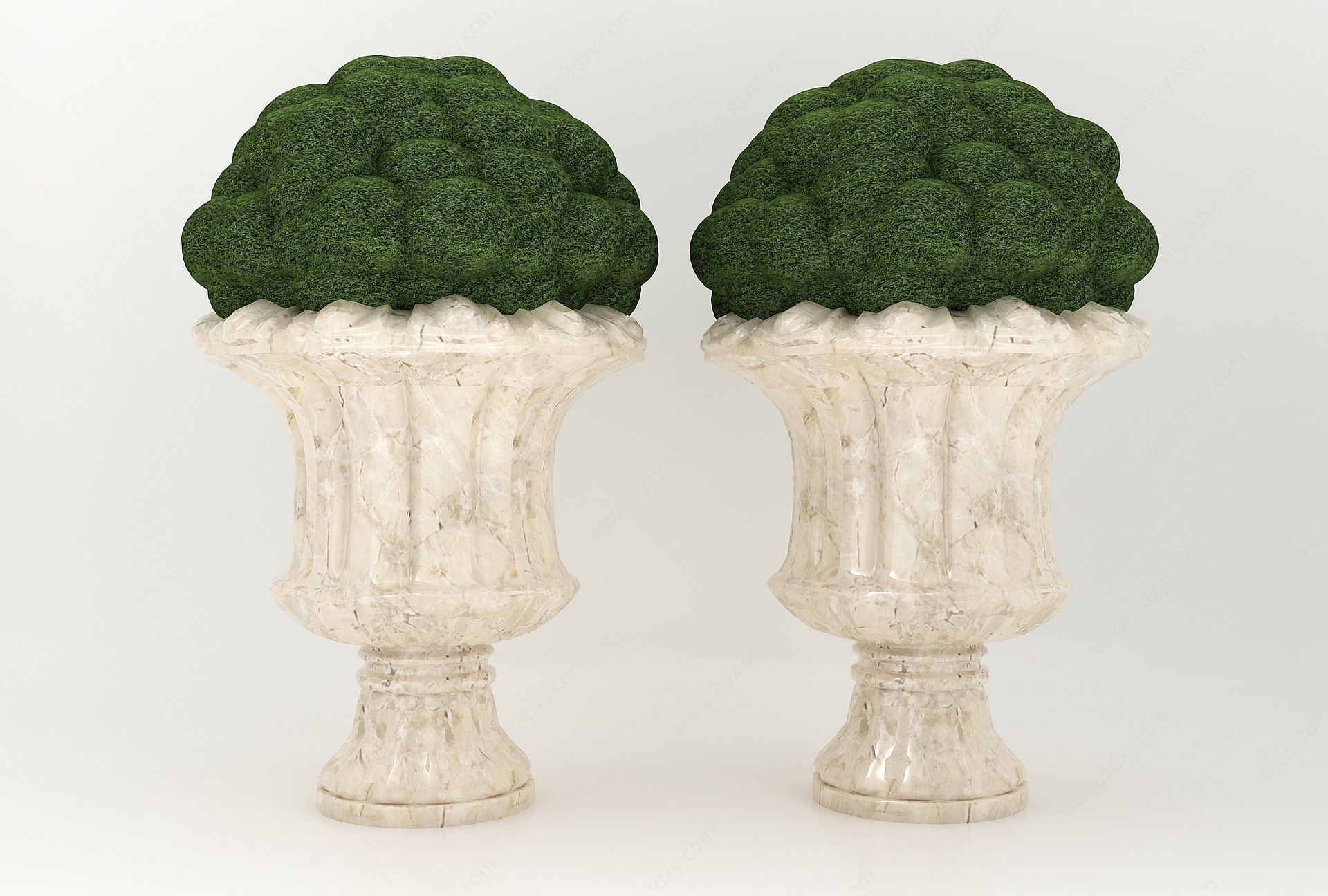 现代风格植物花坛3D模型