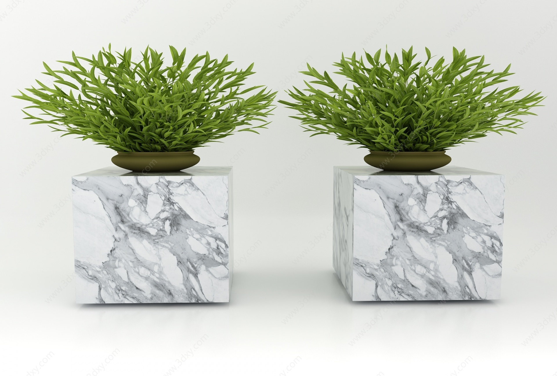 现代风格植物花坛3D模型