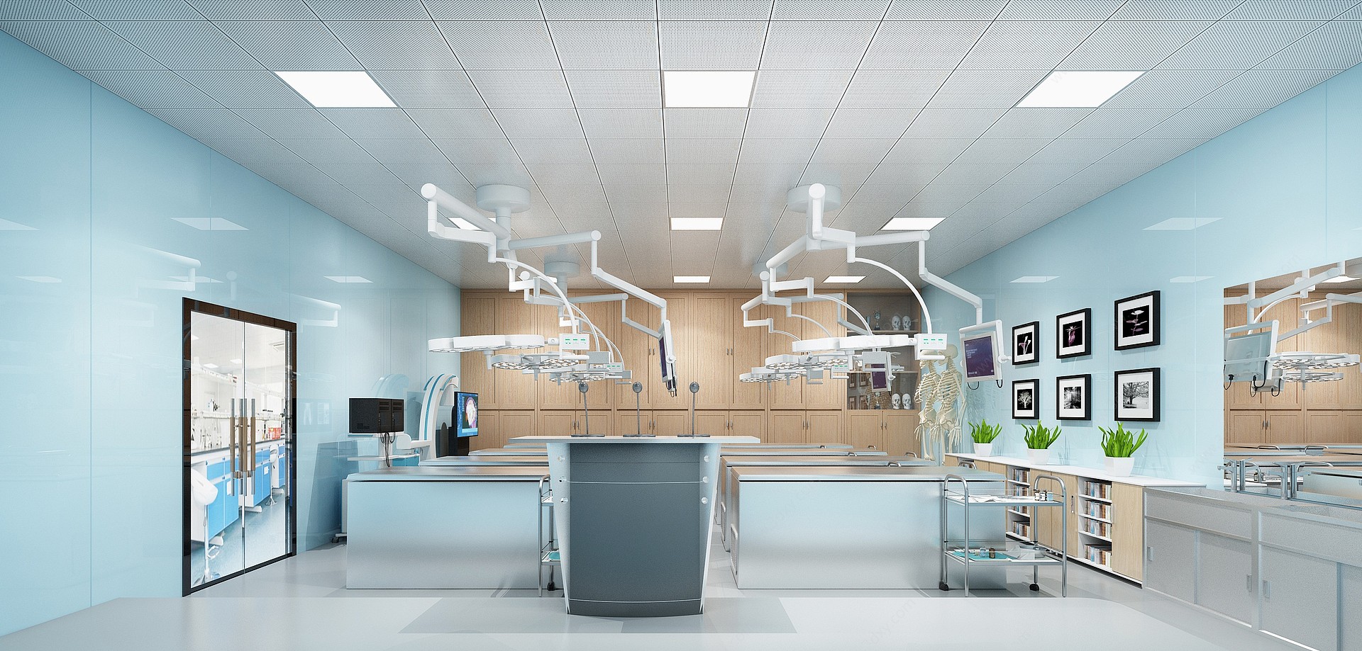 现代医院教室手术室3D模型