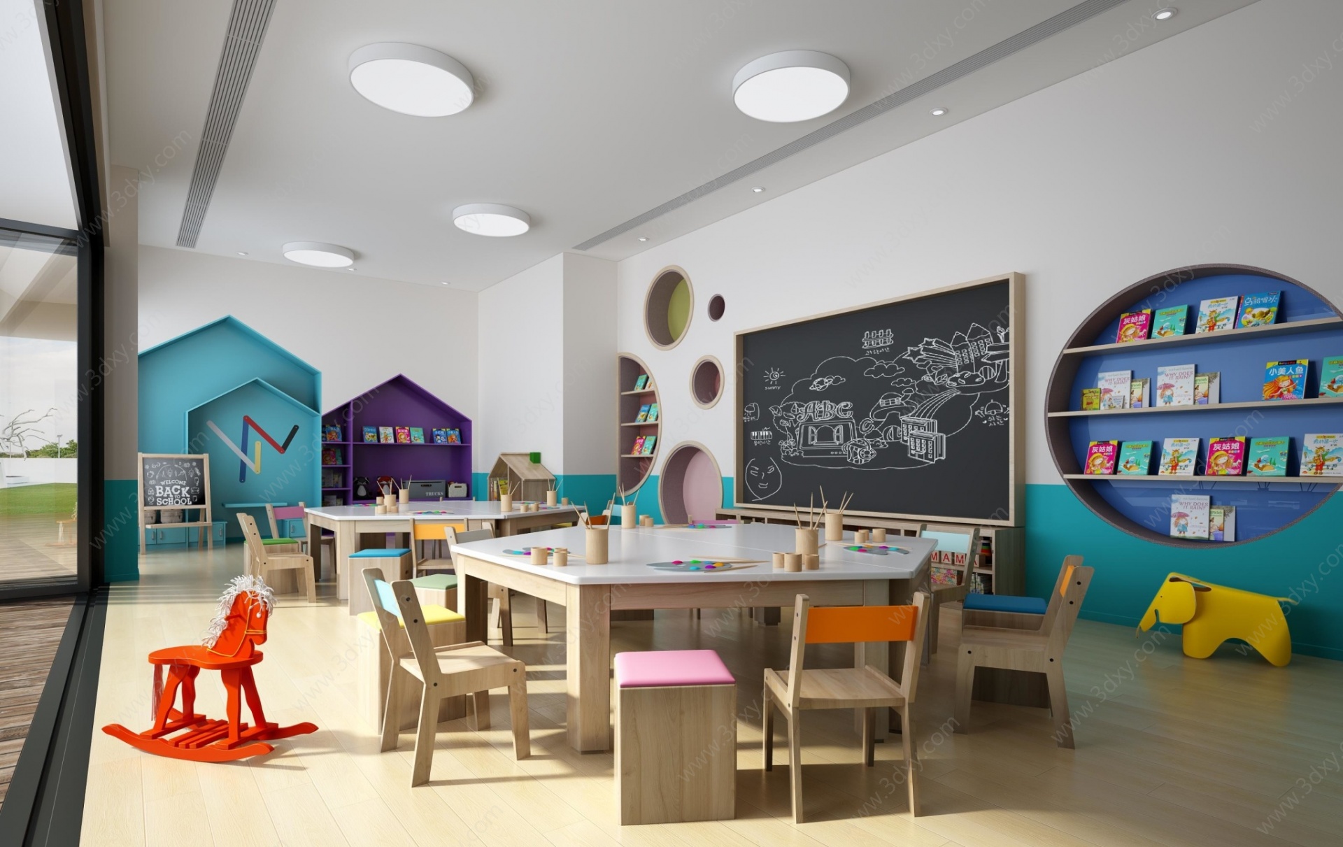 幼儿园活动教室3D模型