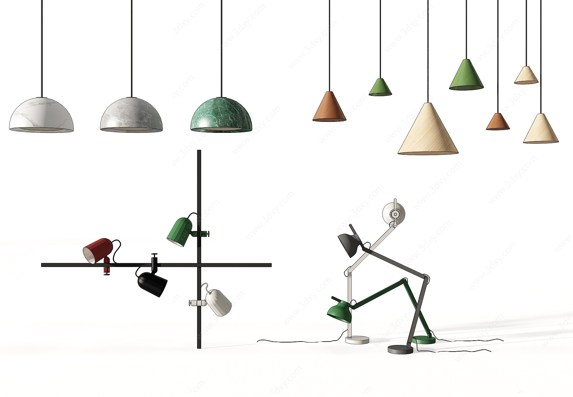 丹麦HAY北欧灯具小吊灯3D模型