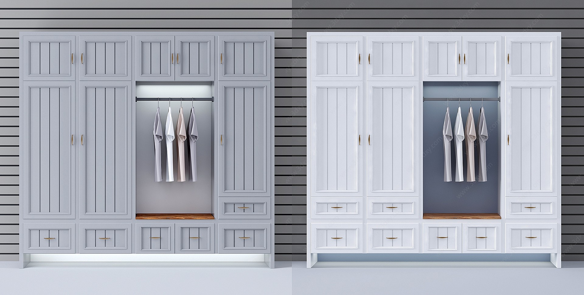 现代玄关柜组合3D模型