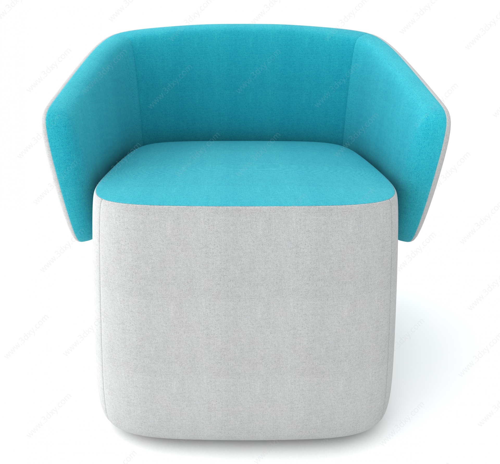 现代沙发单人沙发布艺沙发3D模型