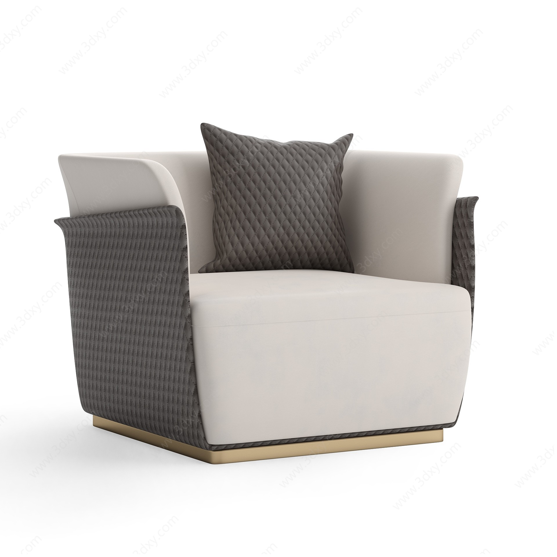 简欧宾利欧式单人沙发3D模型