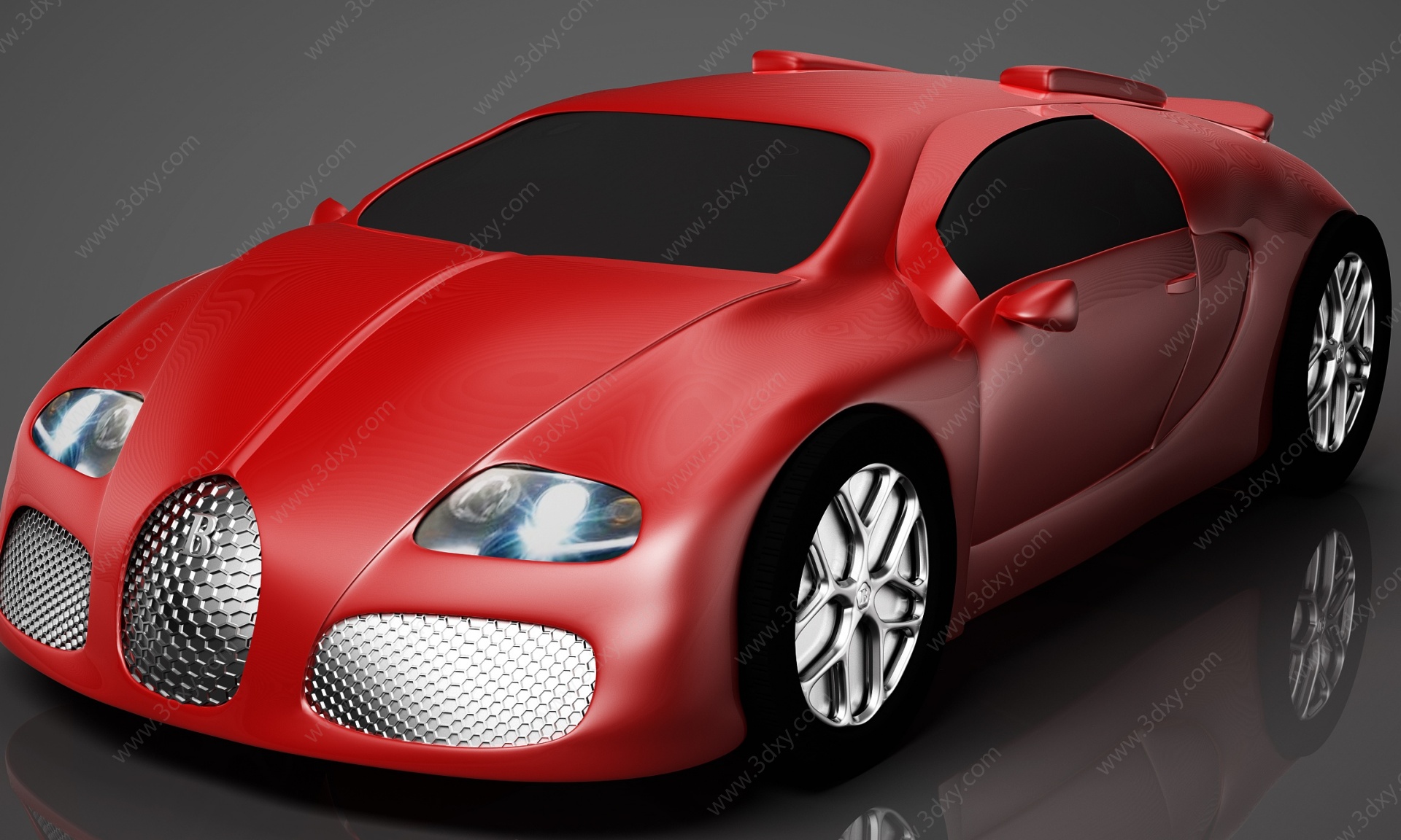 布加迪威龙跑车3D模型