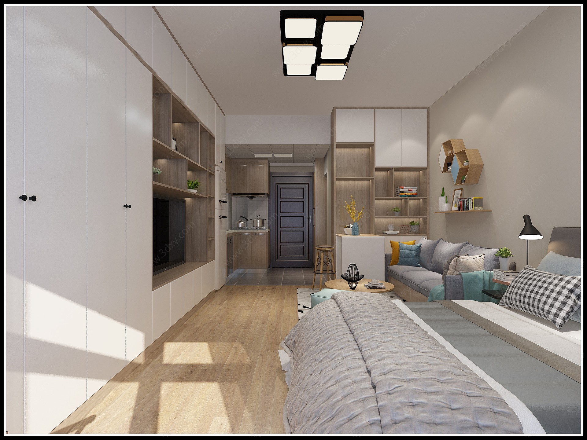 北欧单身公寓3D模型