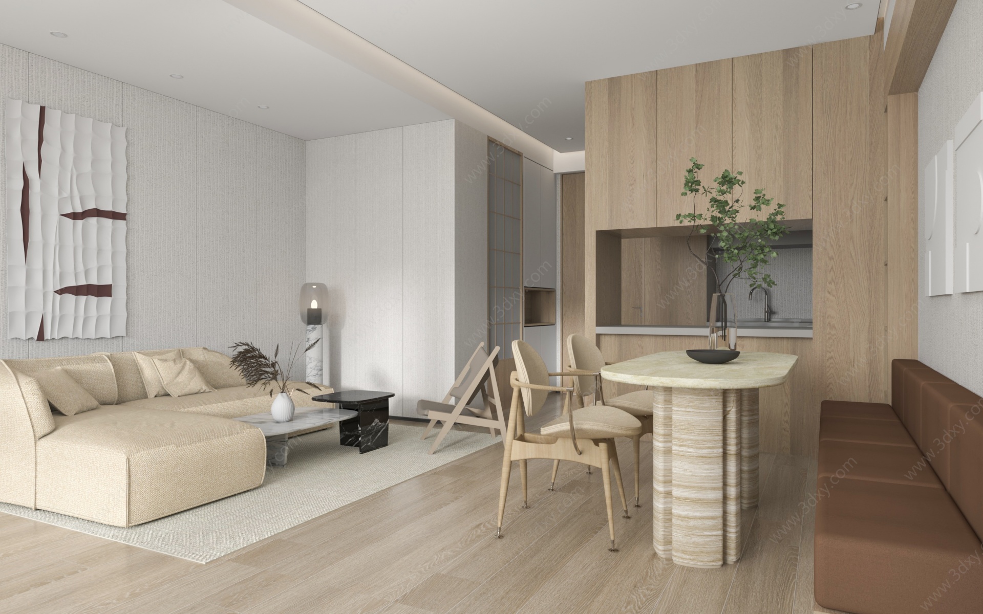 日式单身公寓3D模型