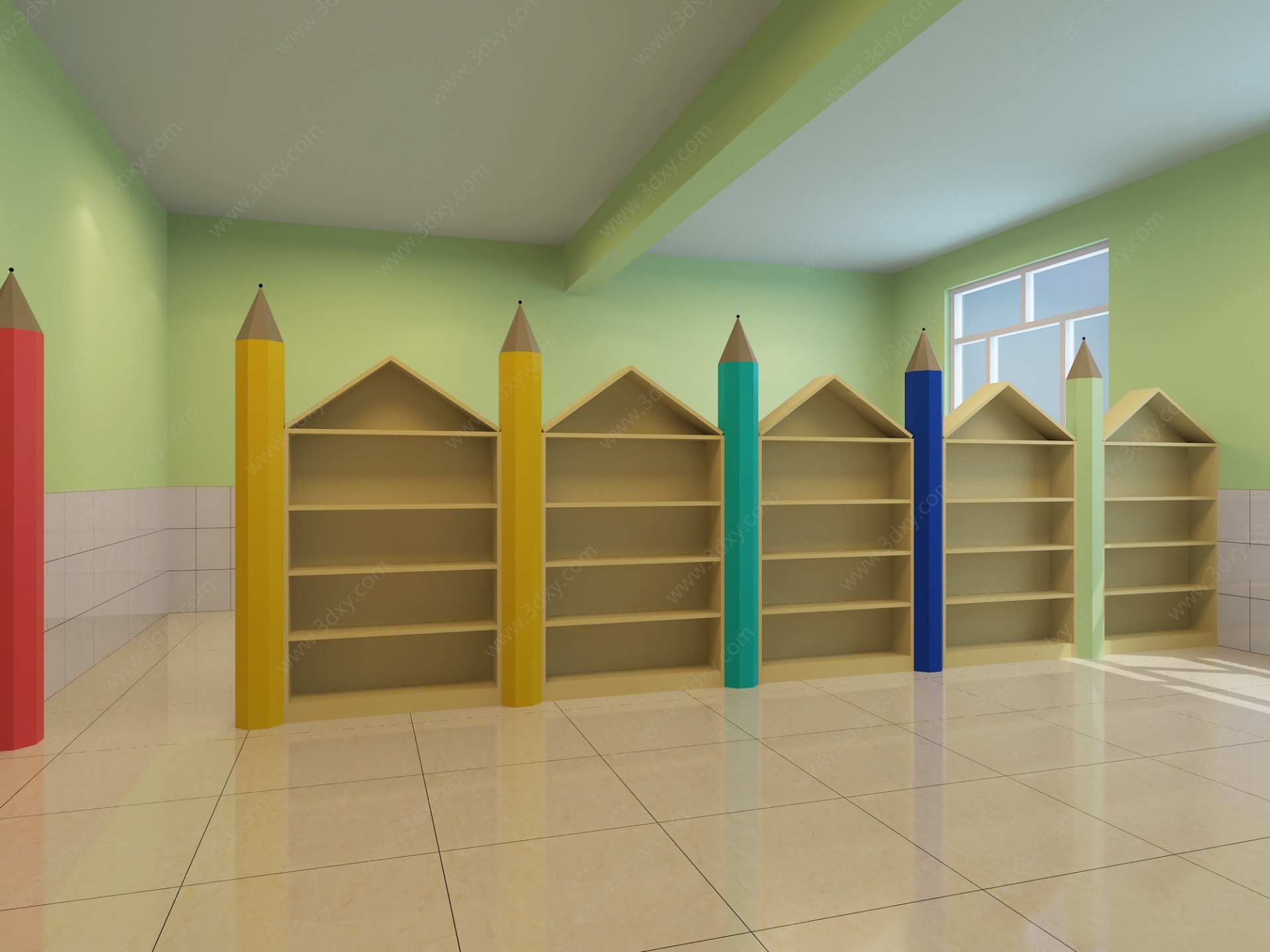 儿童读书娱乐室3D模型