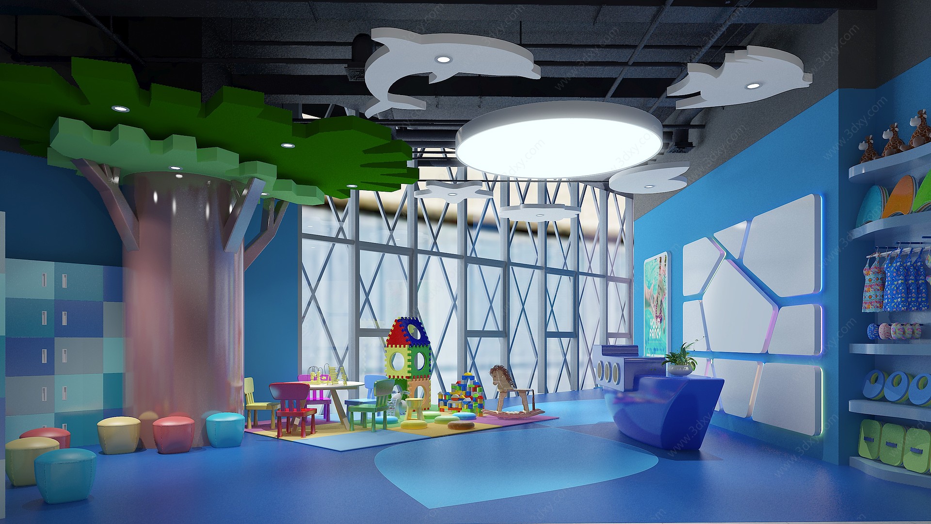 儿童水育中心3D模型