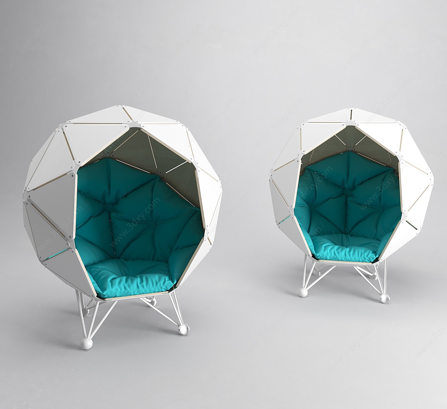 现代球形单椅3D模型
