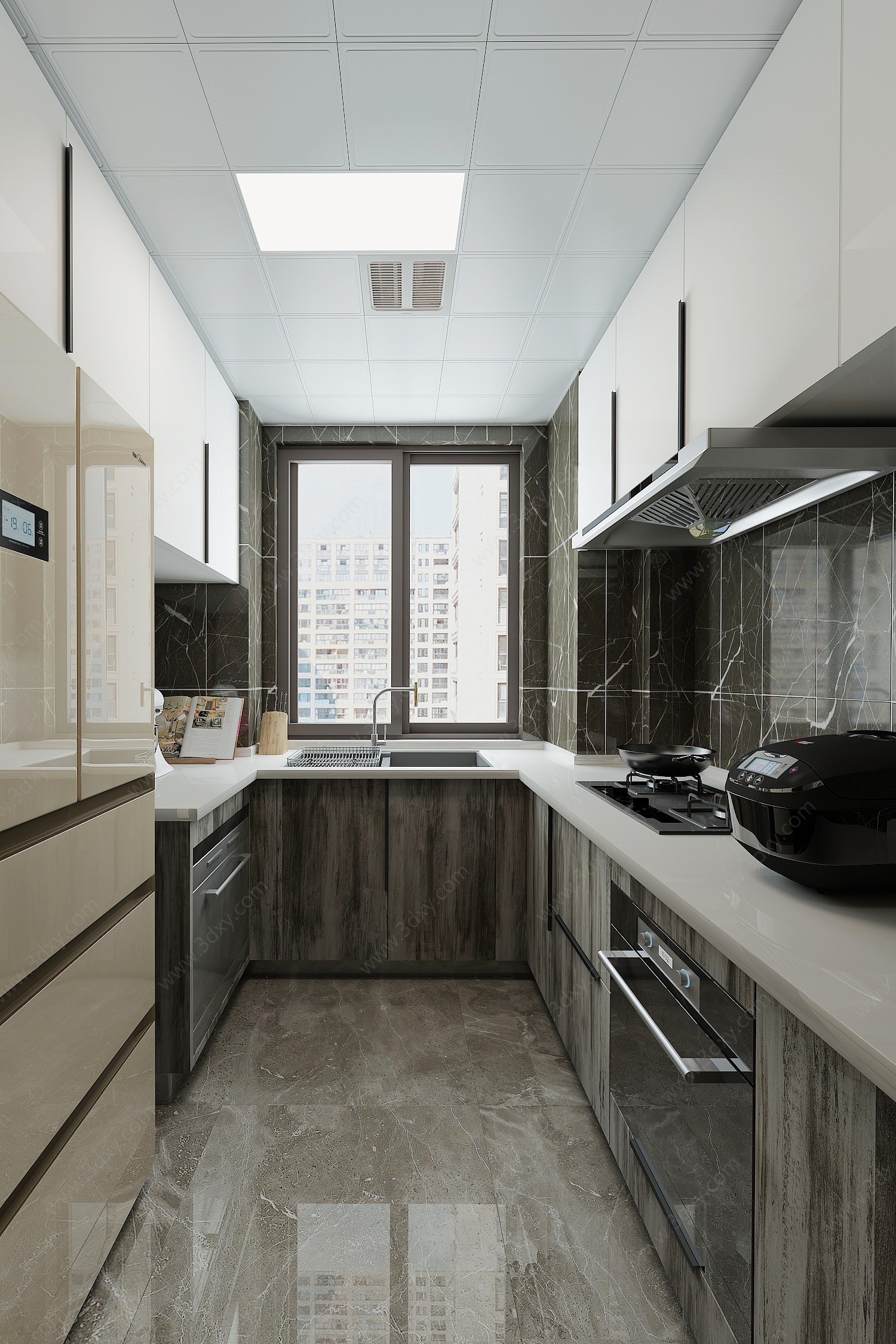 现代橱柜厨房3D模型