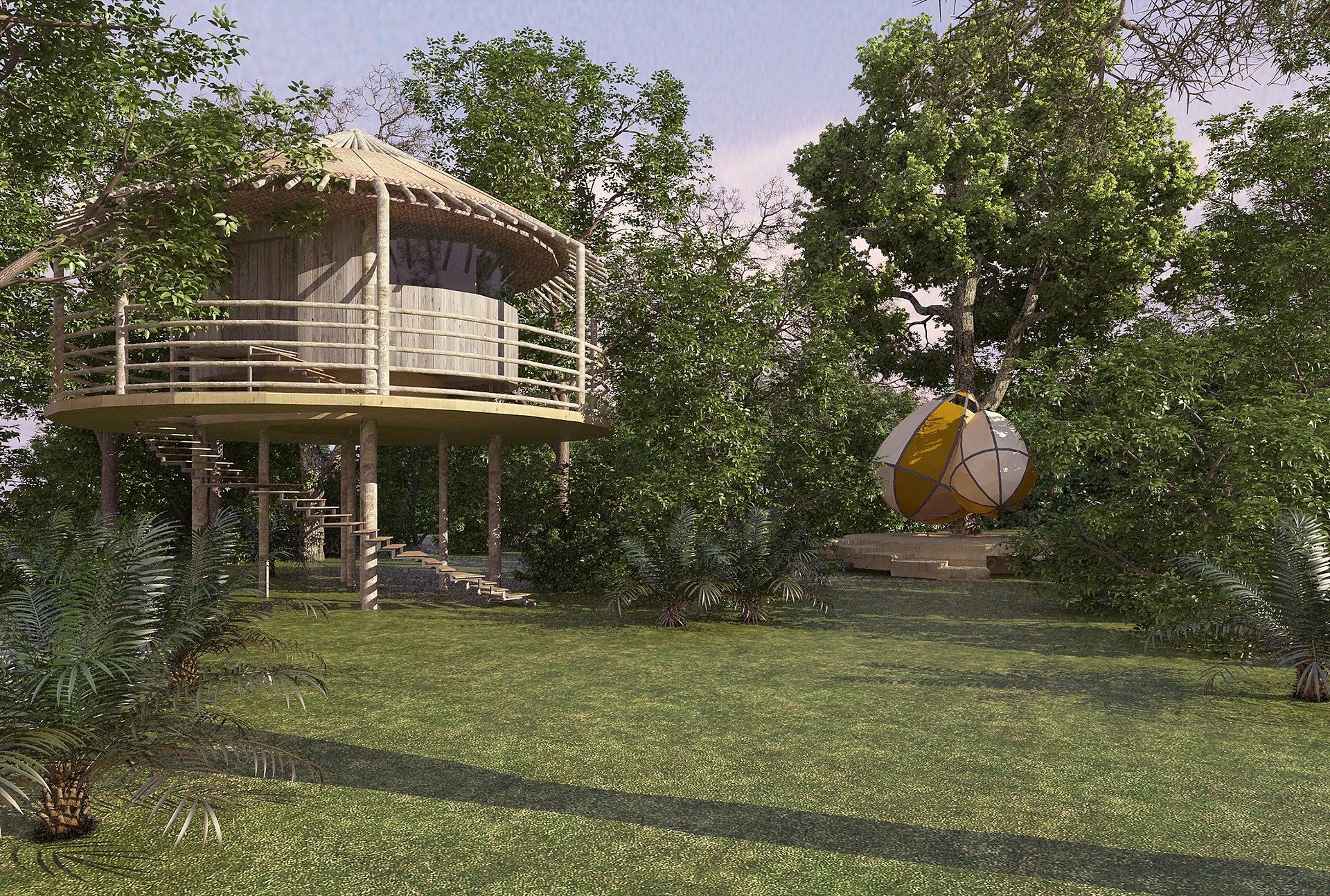 东南亚生态景观树屋3D模型