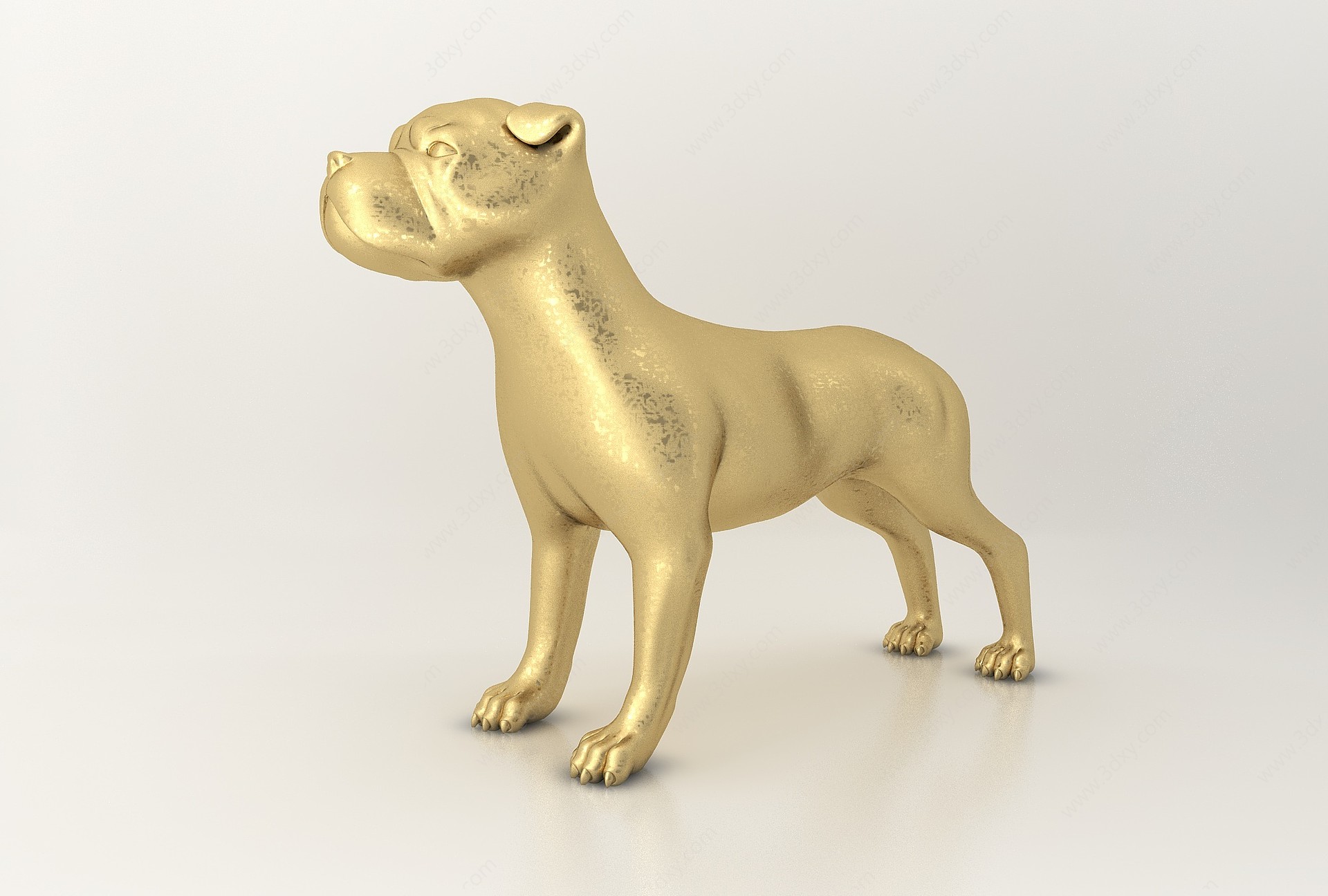 金属小狗摆件3D模型