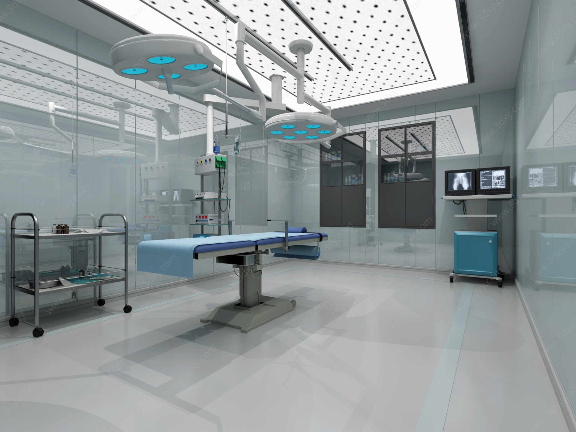 现代医院的手术室3D模型