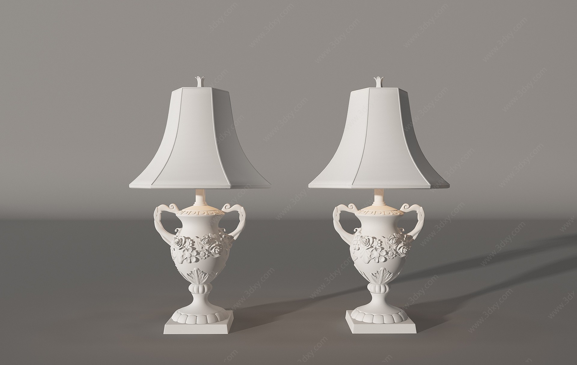 欧式古典欧式法式台灯3D模型