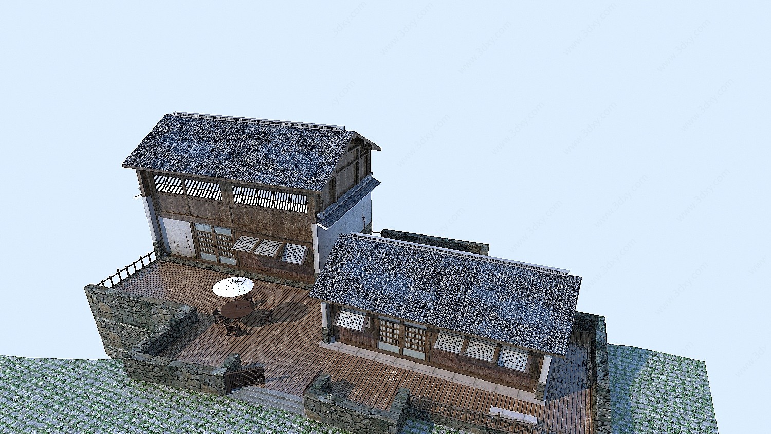 古建民房民宿3D模型