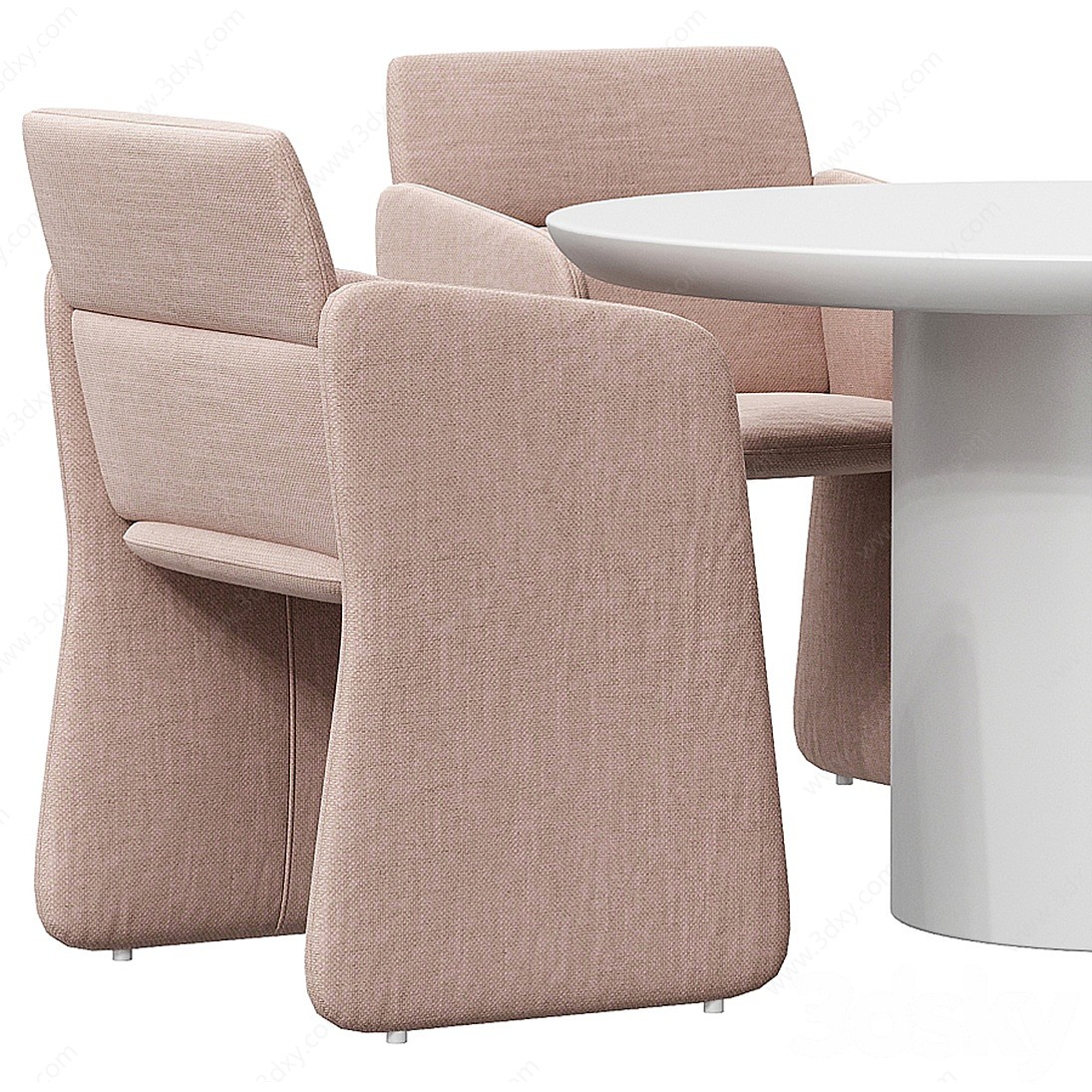 现代餐桌椅组3D模型