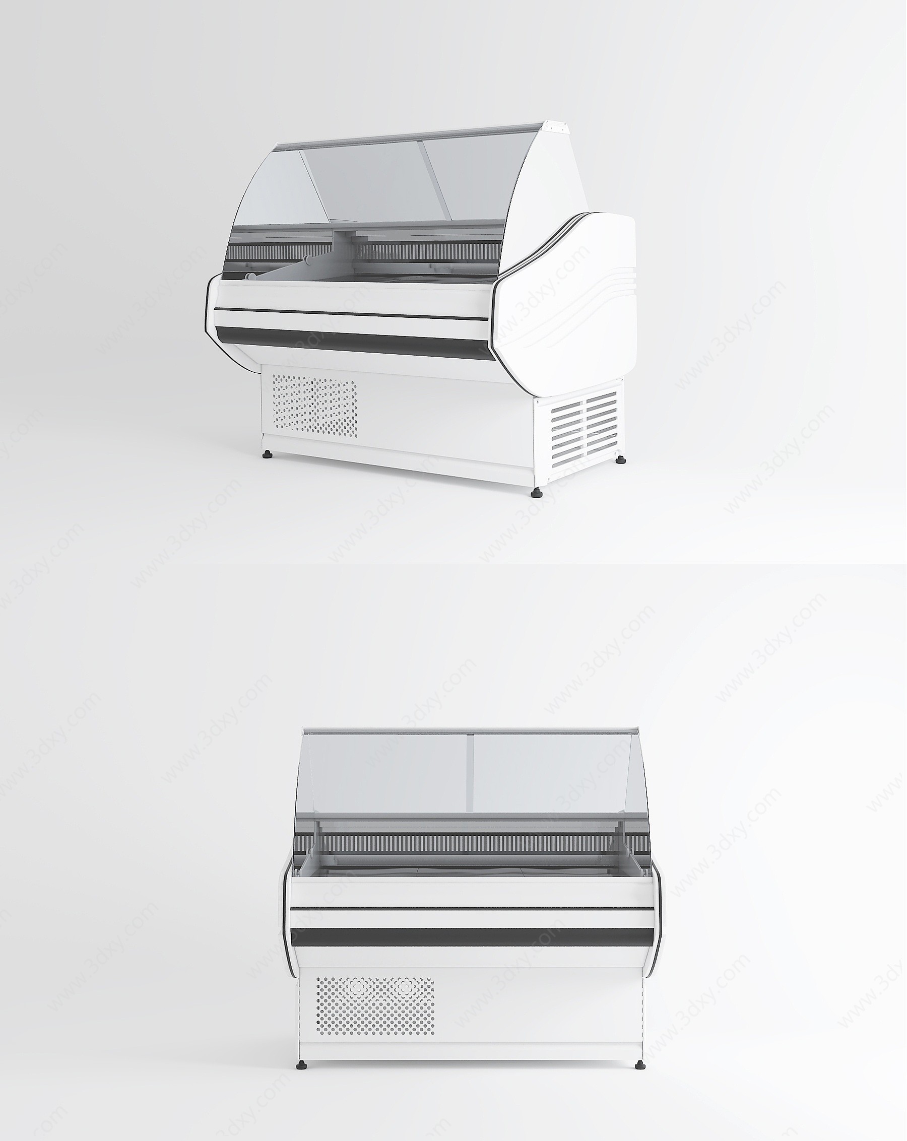 现代冰箱冰柜冰槽卧式冰柜3D模型
