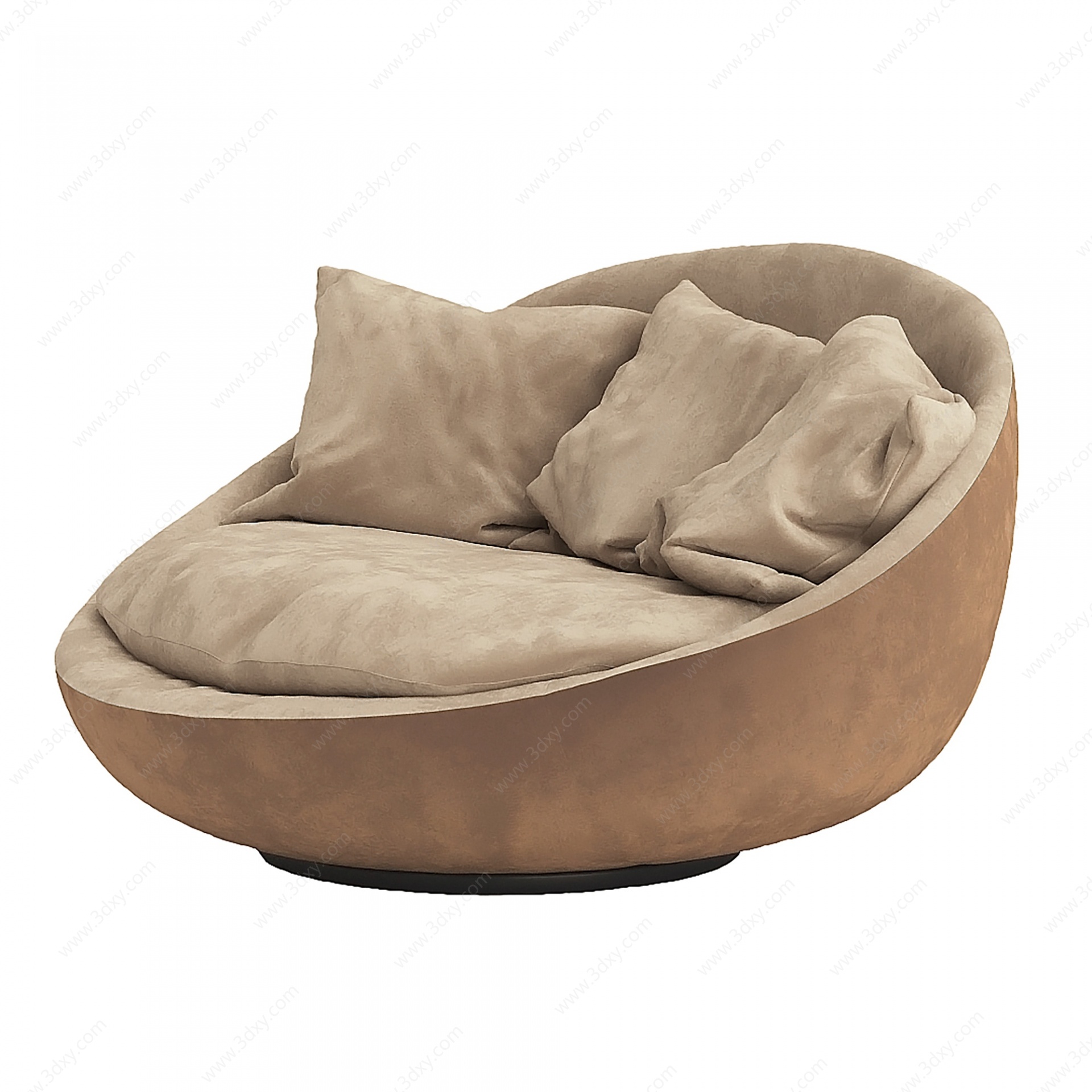 现代懒人沙发组合3D模型