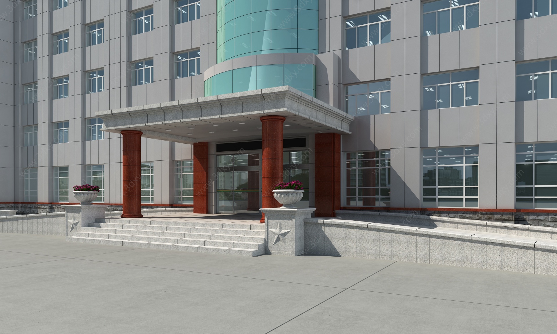 办公楼入口3D模型