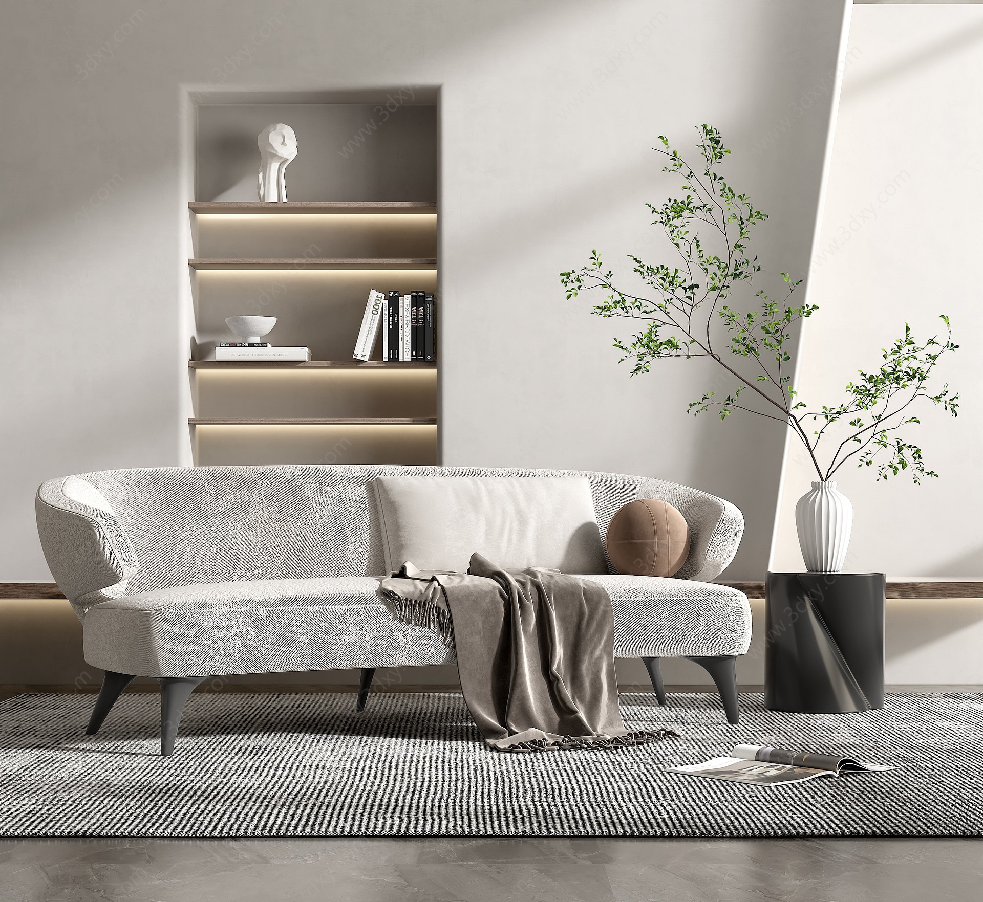 Minotti现代双人沙发3D模型