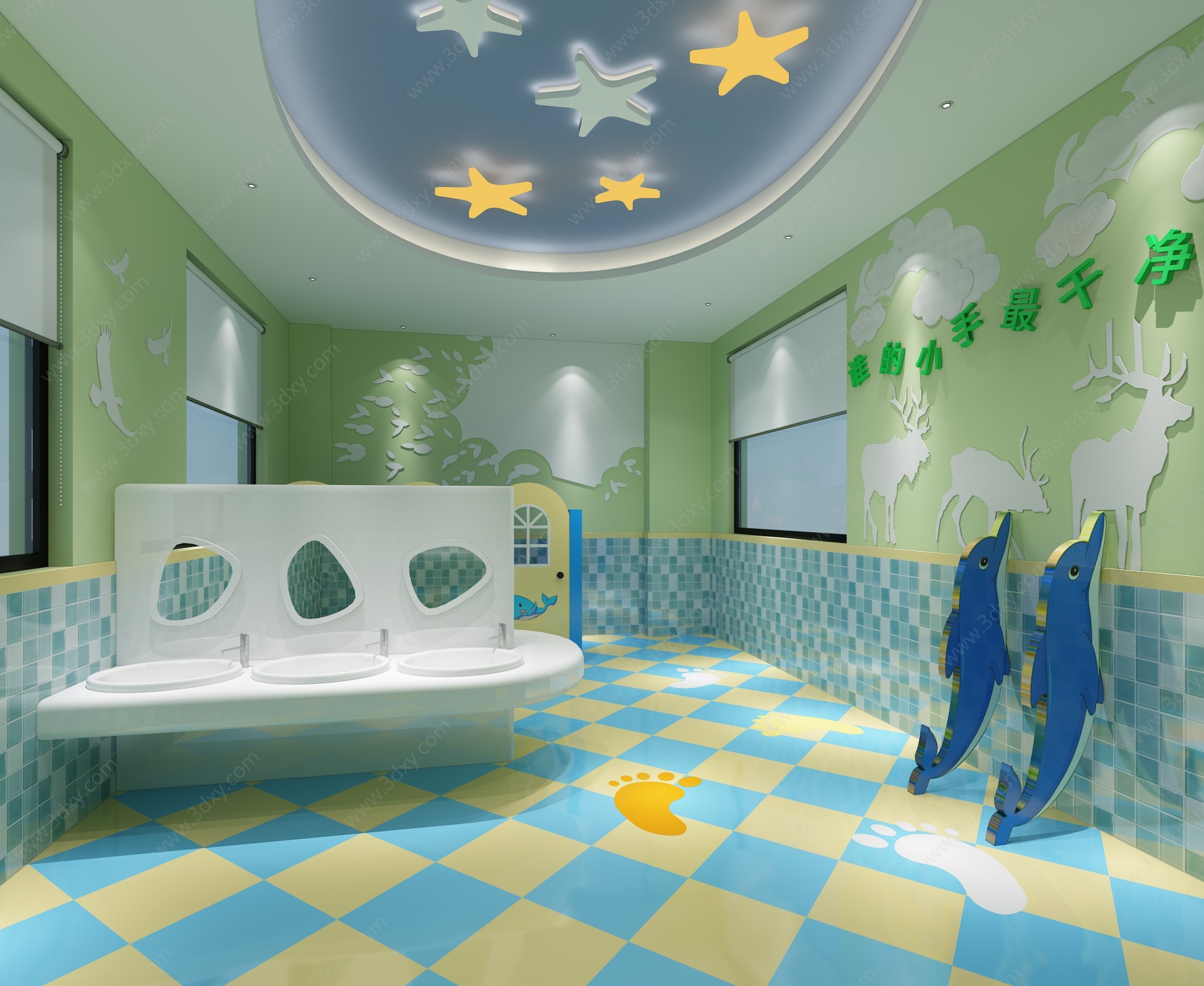 幼儿园卫生间3D模型