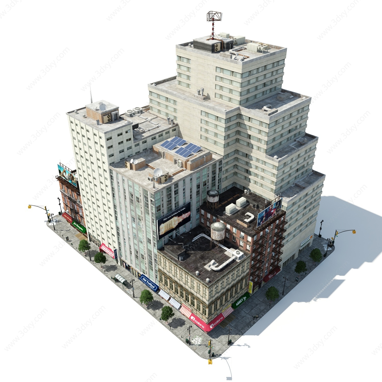 现代城市建筑3D模型