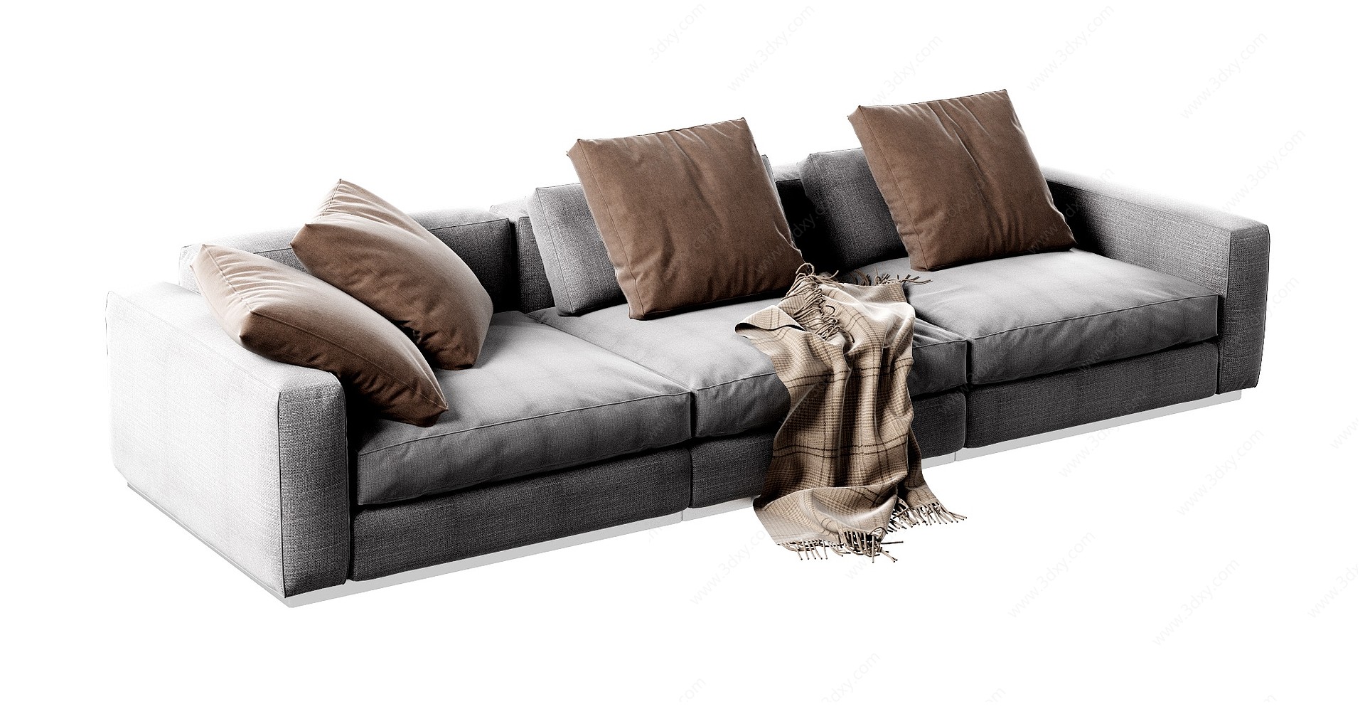 现代布料沙发3D模型