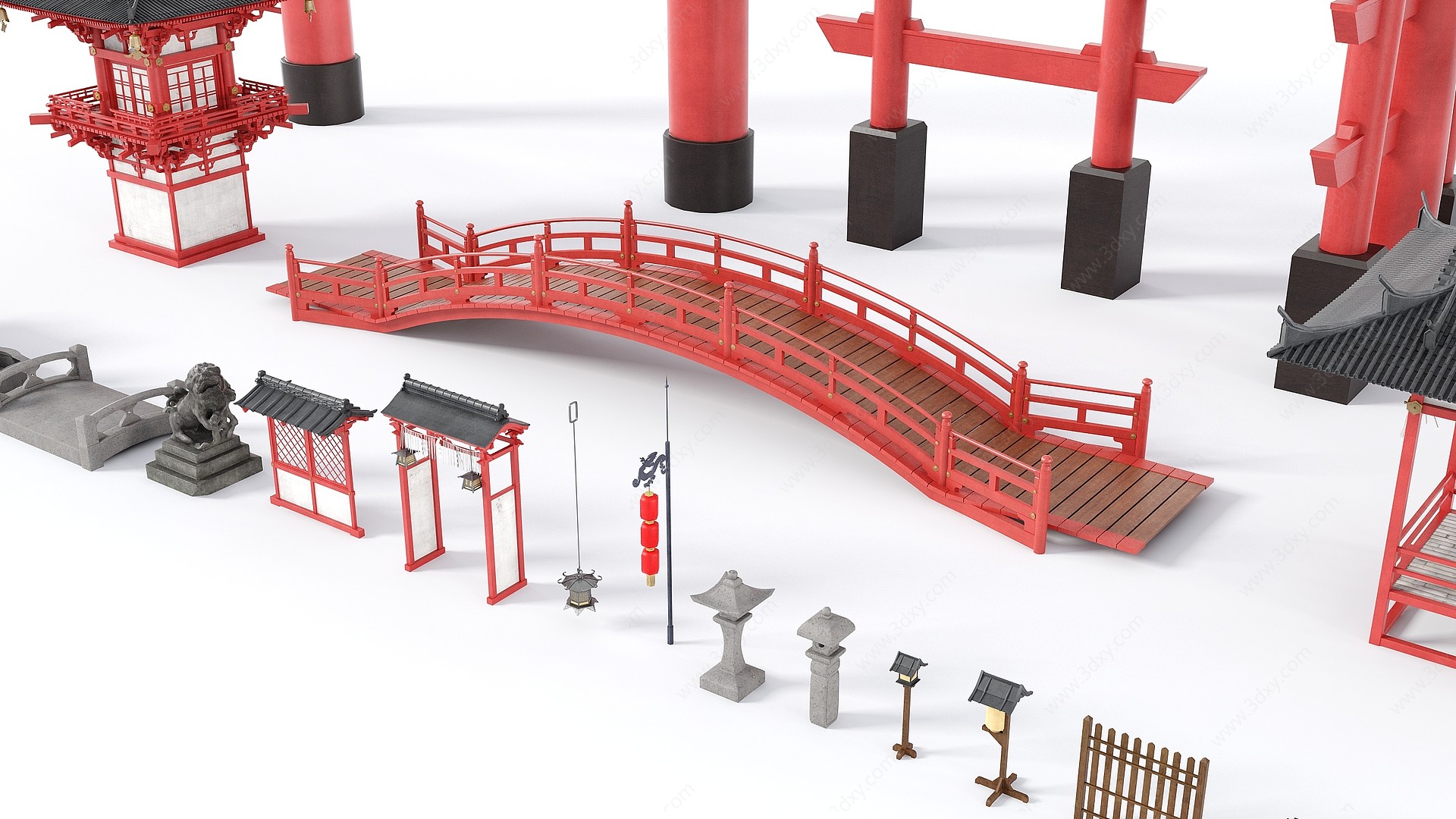 日式古建小品3D模型