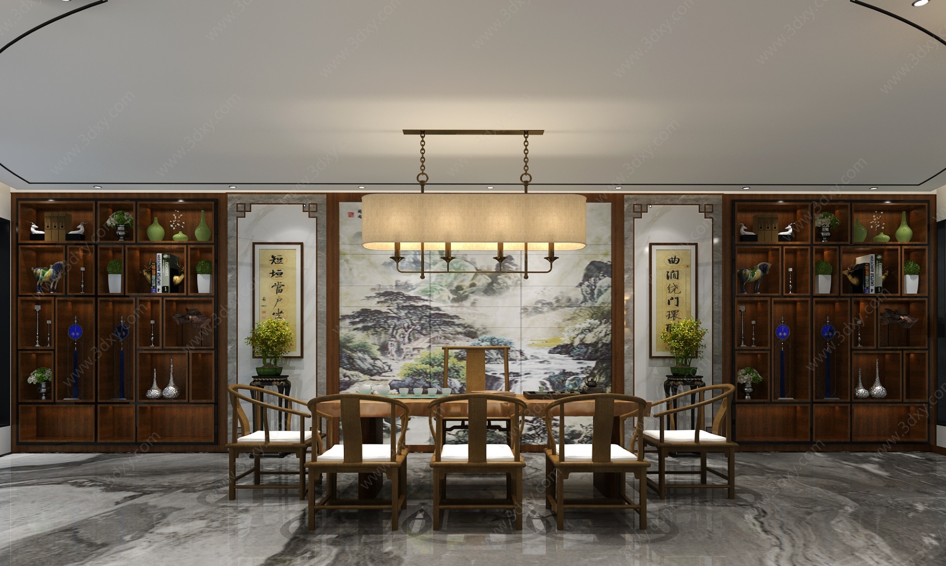 中式新中式茶室3D模型