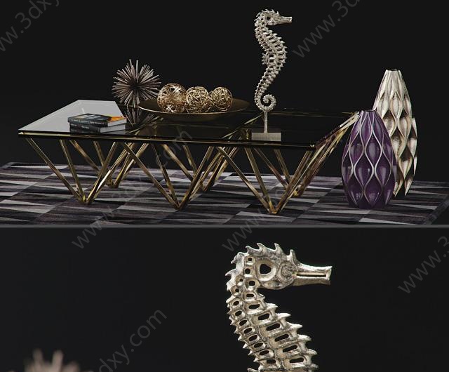海马陈设装饰品3D模型