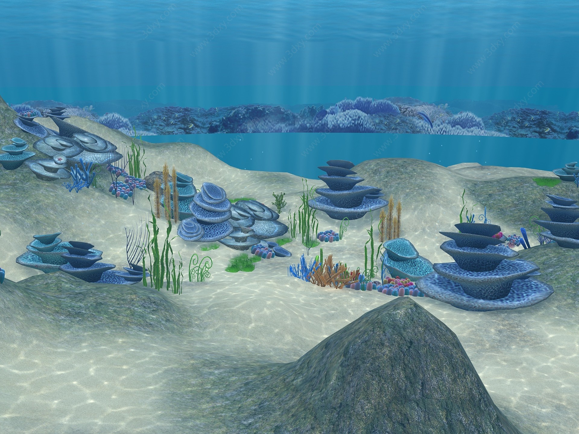 海底植物深海植物3D模型