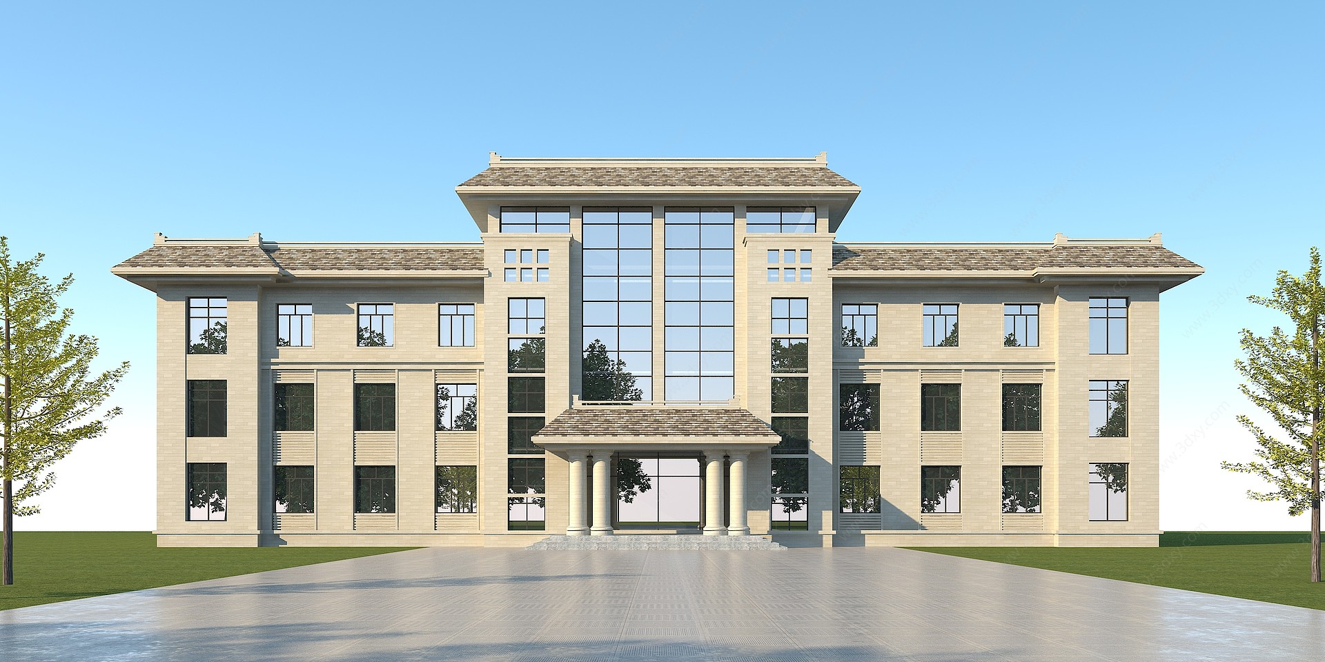办公楼行政办公楼3D模型