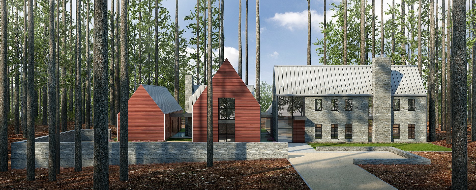 美式乡村别墅木屋3D模型