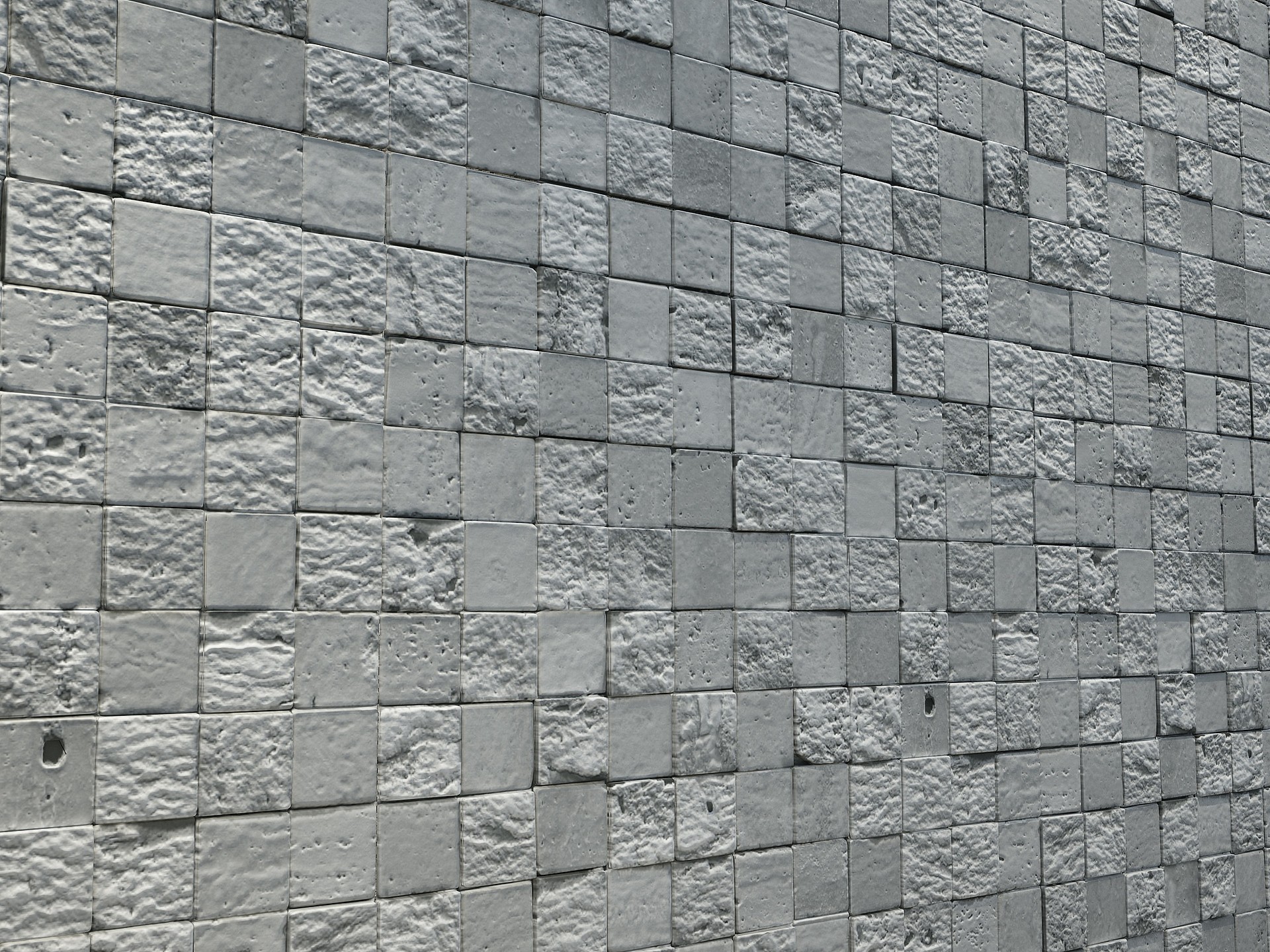 现代蘑菇石3D墙面岩石3D模型