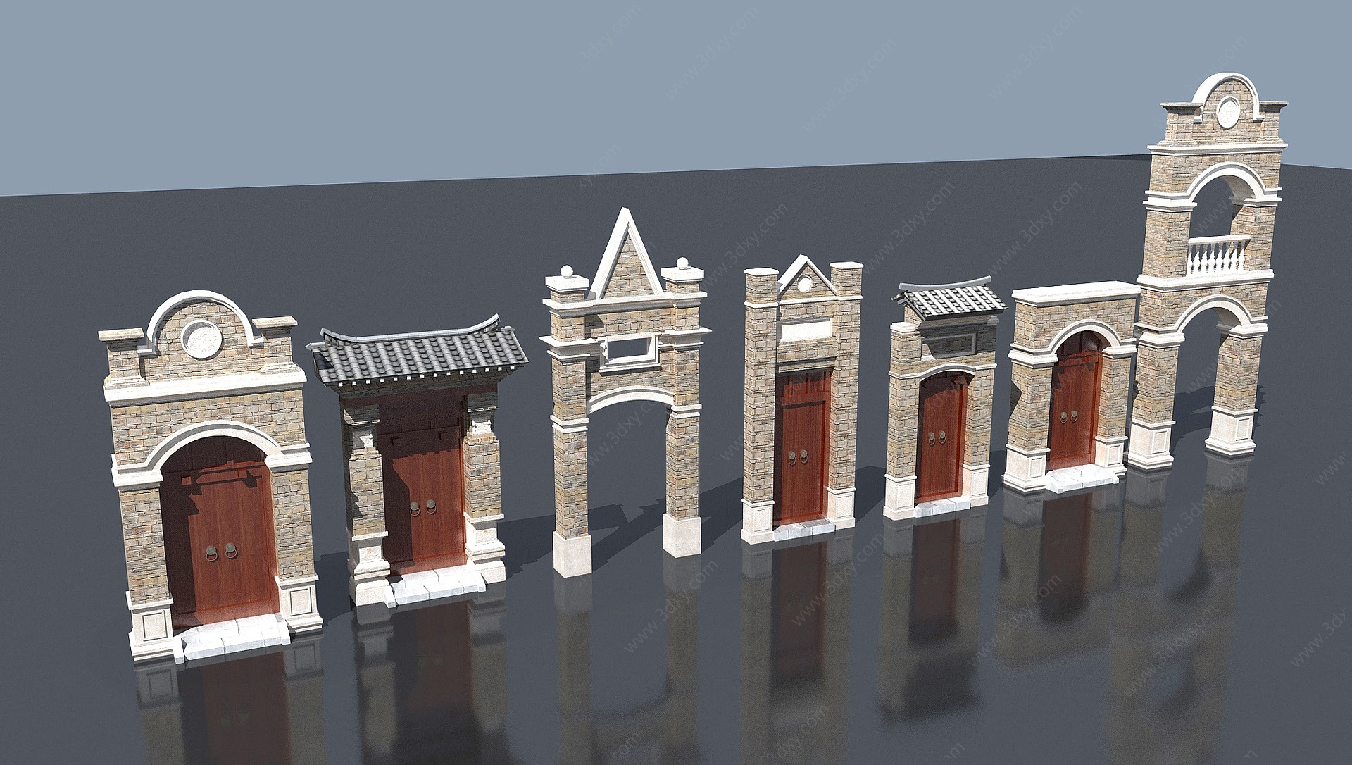 古建大门楼3D模型