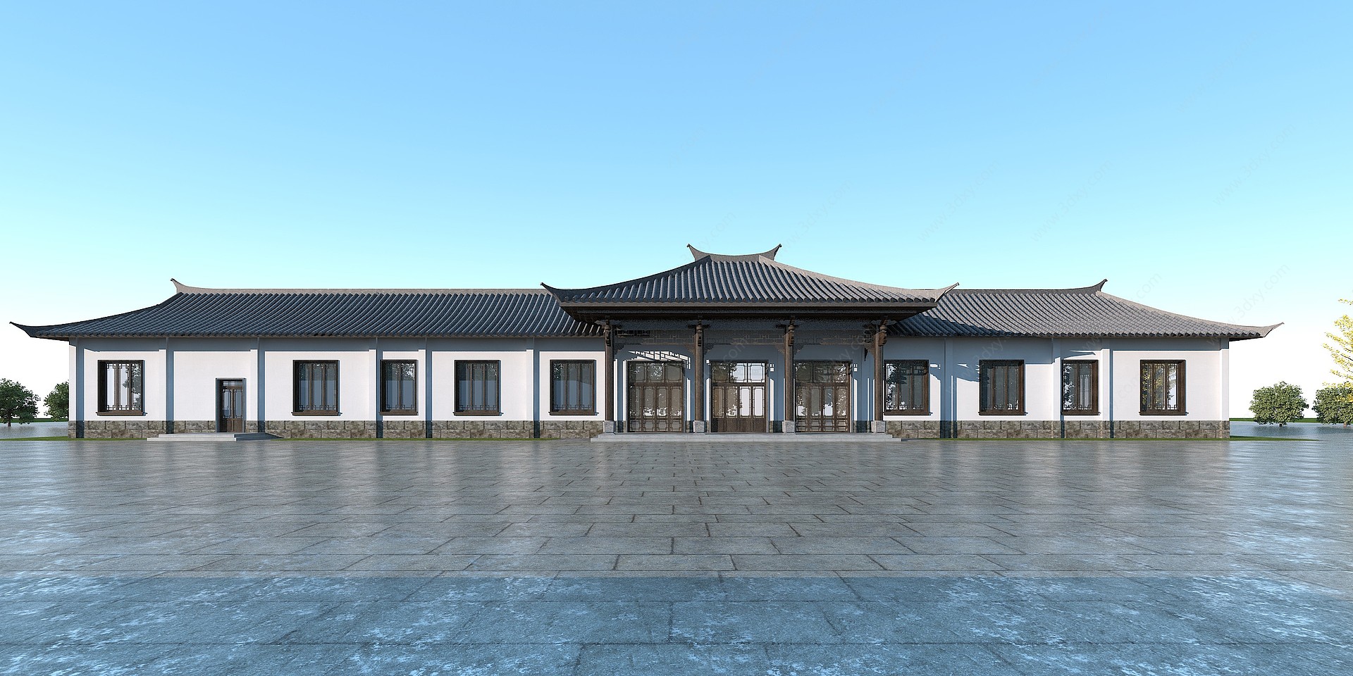 中式四合院3D模型