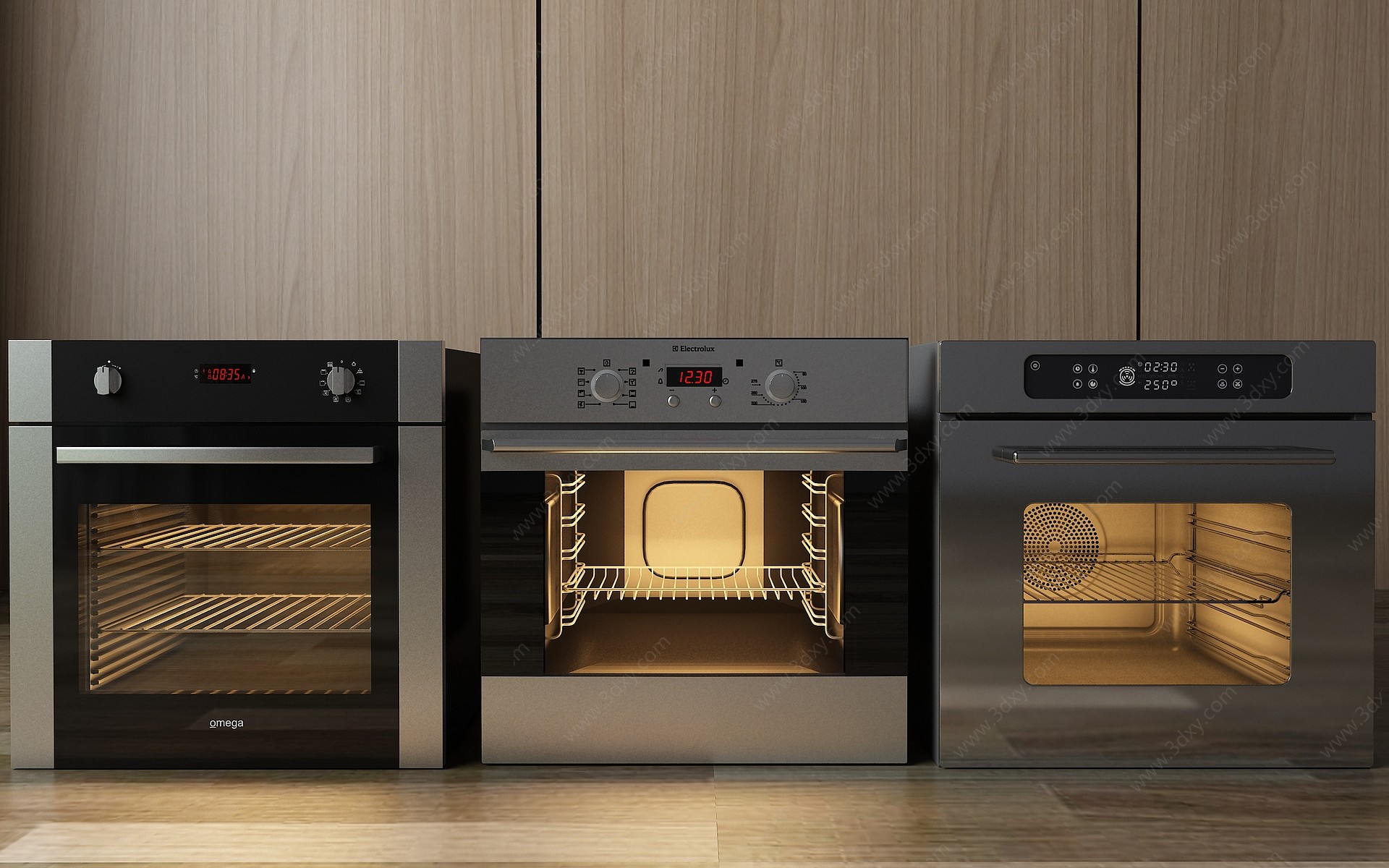 现代厨具烤箱微波炉3D模型