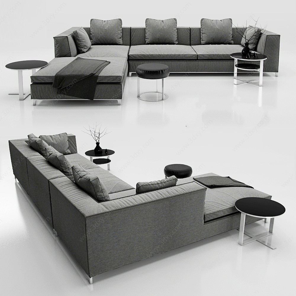 现代沙发组合沙发3D模型