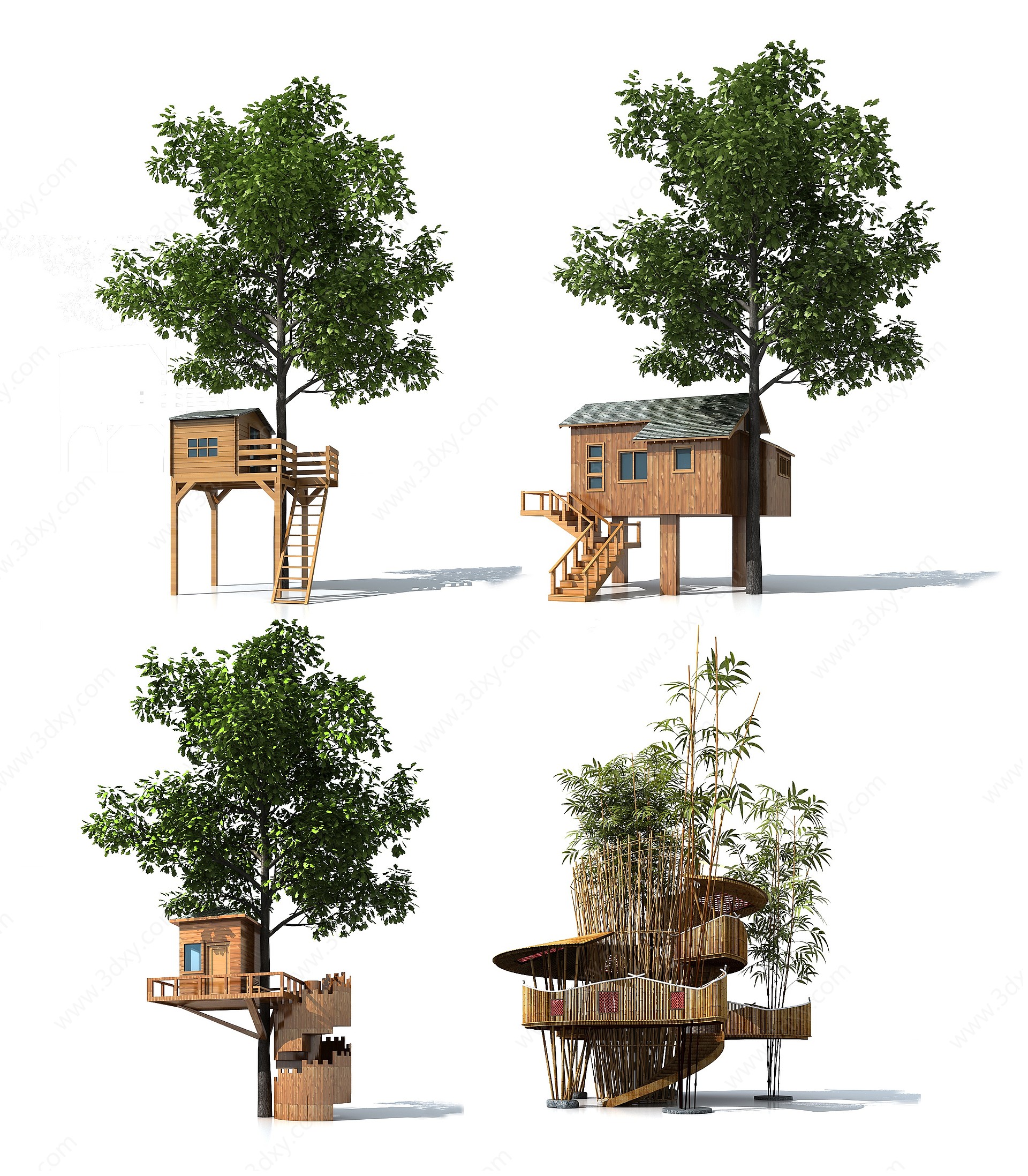 现代景观树屋3D模型