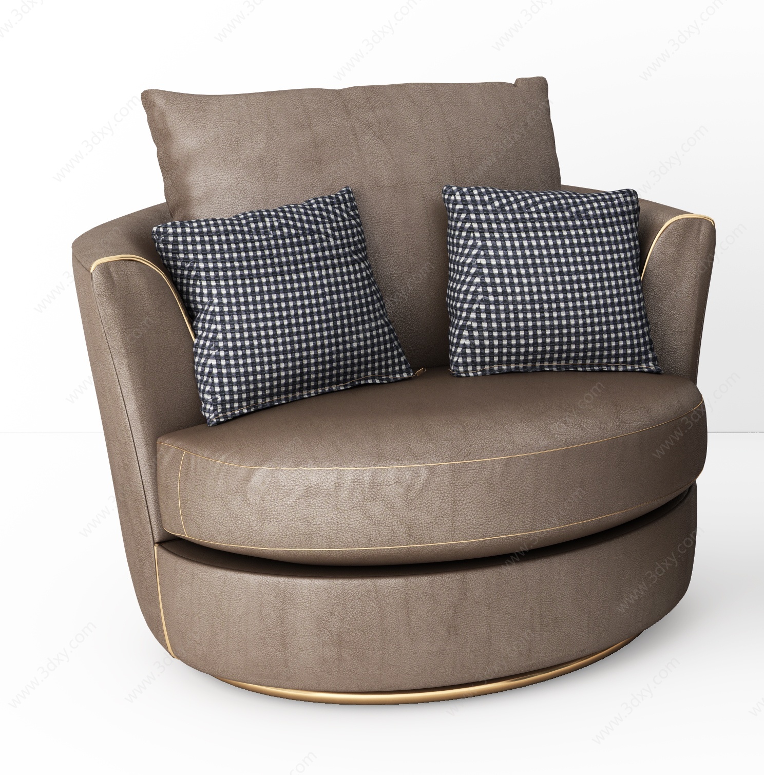 现代休闲沙发单人沙发3D模型