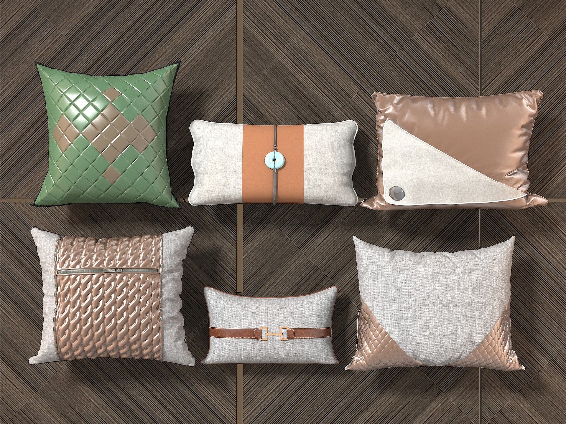 现代抱枕靠枕布艺抱枕3D模型