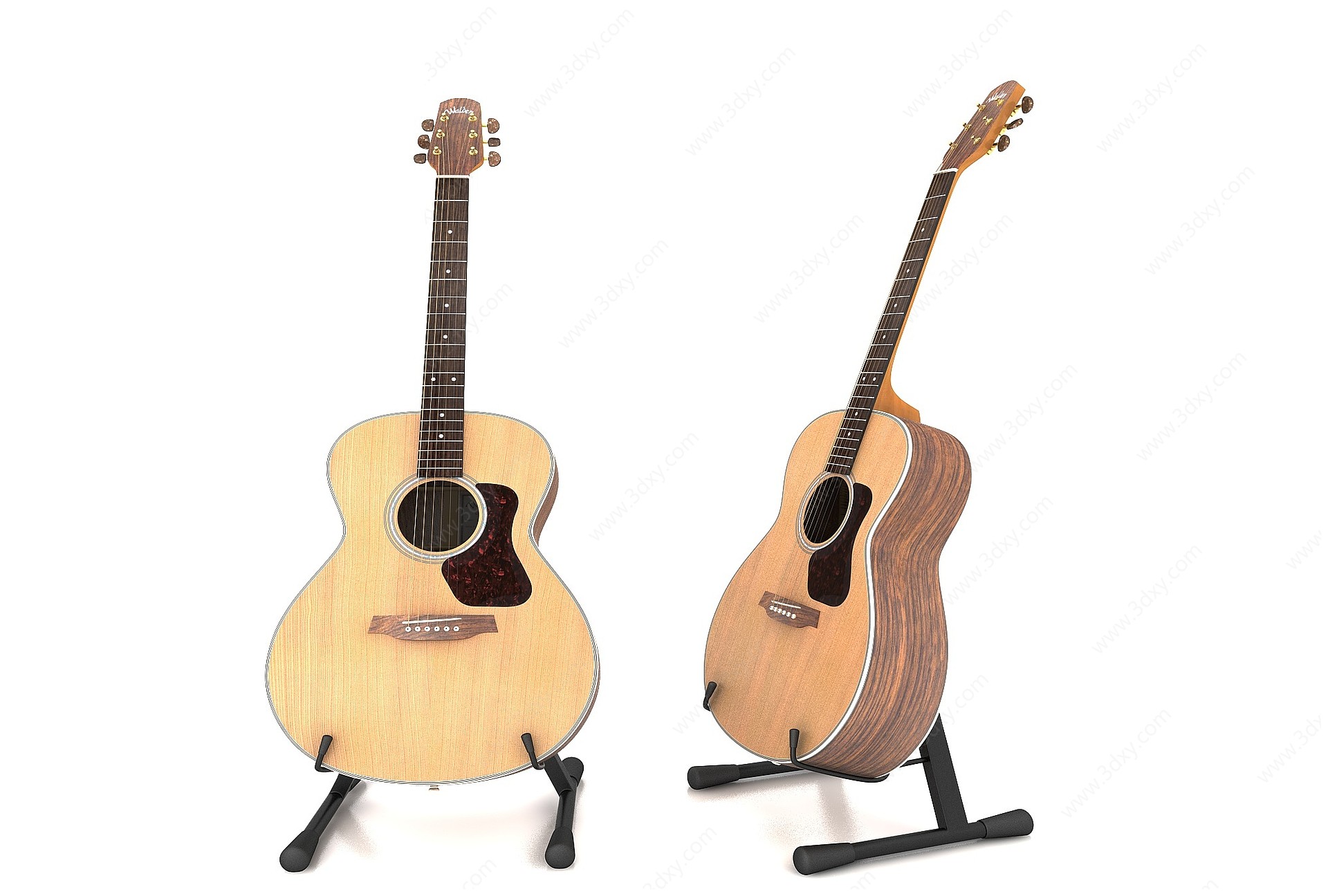 现代风格吉他3D模型