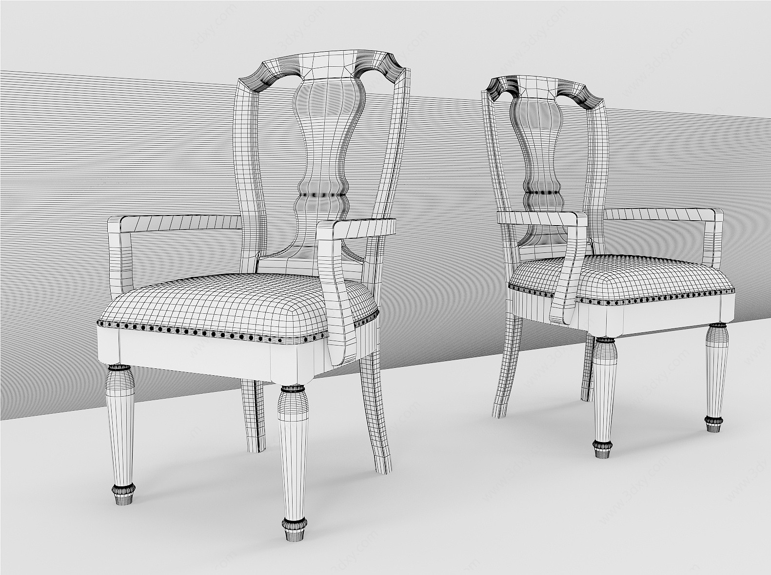 欧式客厅餐椅椅子3D模型