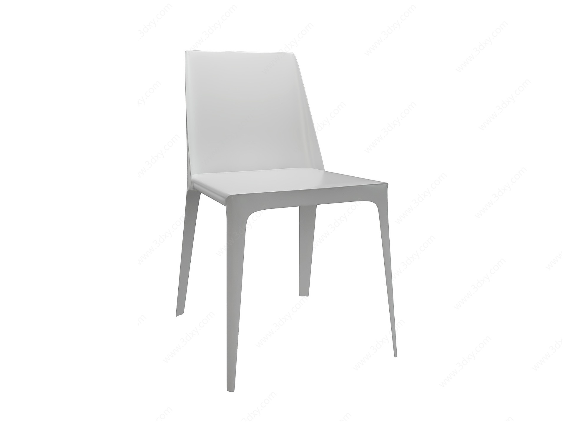 北欧单椅餐椅组合3D模型