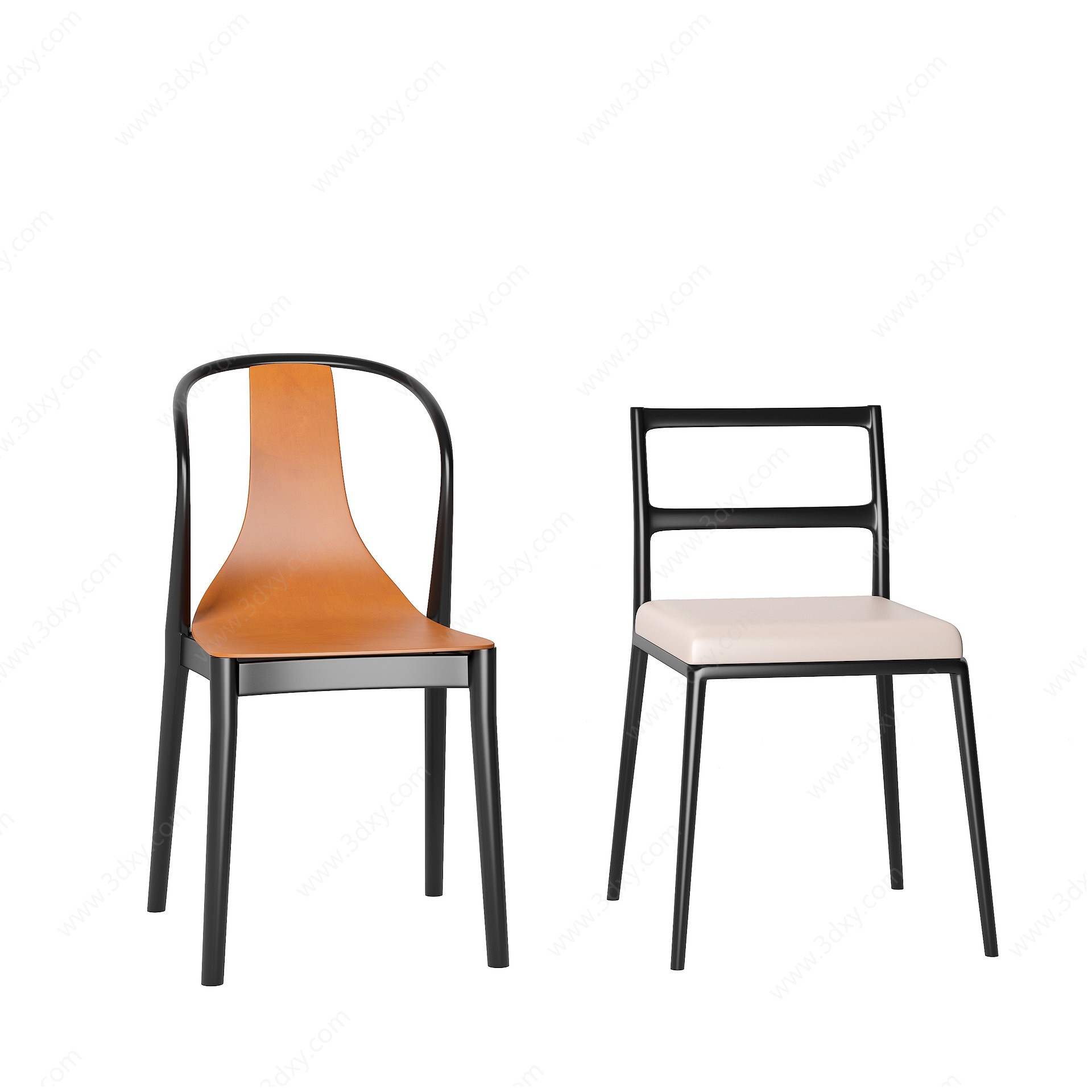 现代餐椅单椅3D模型