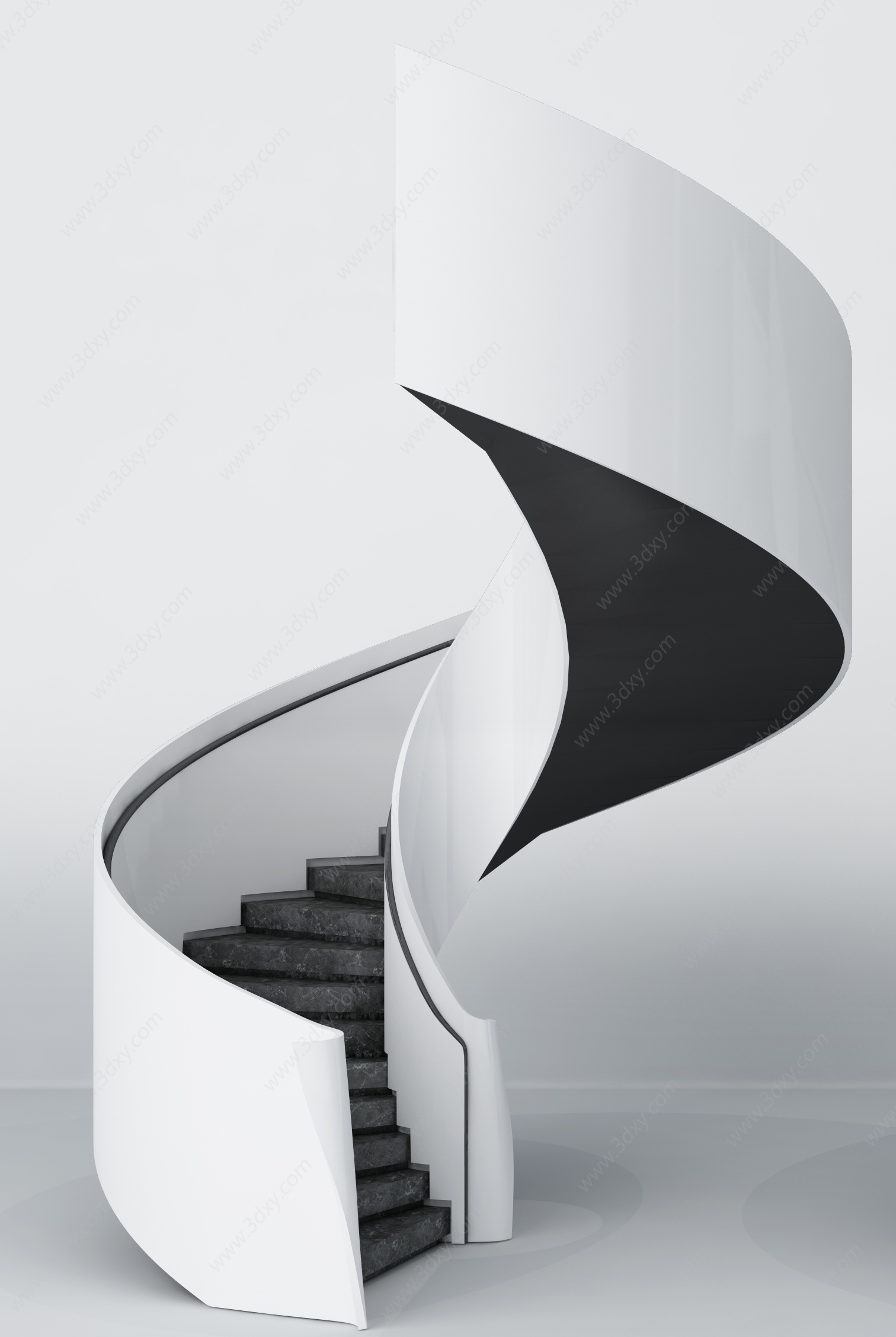 现代旋转楼梯螺旋楼梯3D模型